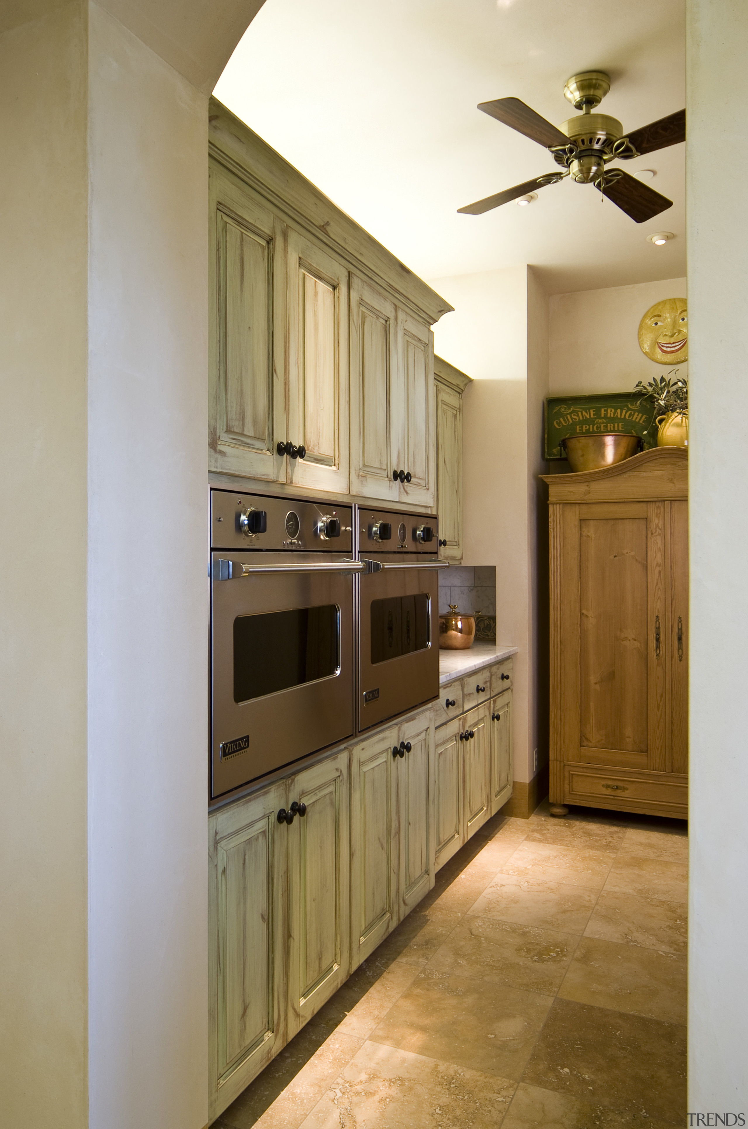 Architect Neil Peoples AIA. Tuscan inspired kitchen. Traditional cabinetry, countertop, cuisine classique, floor, home, home appliance, interior design, kitchen, room, brown, gray
