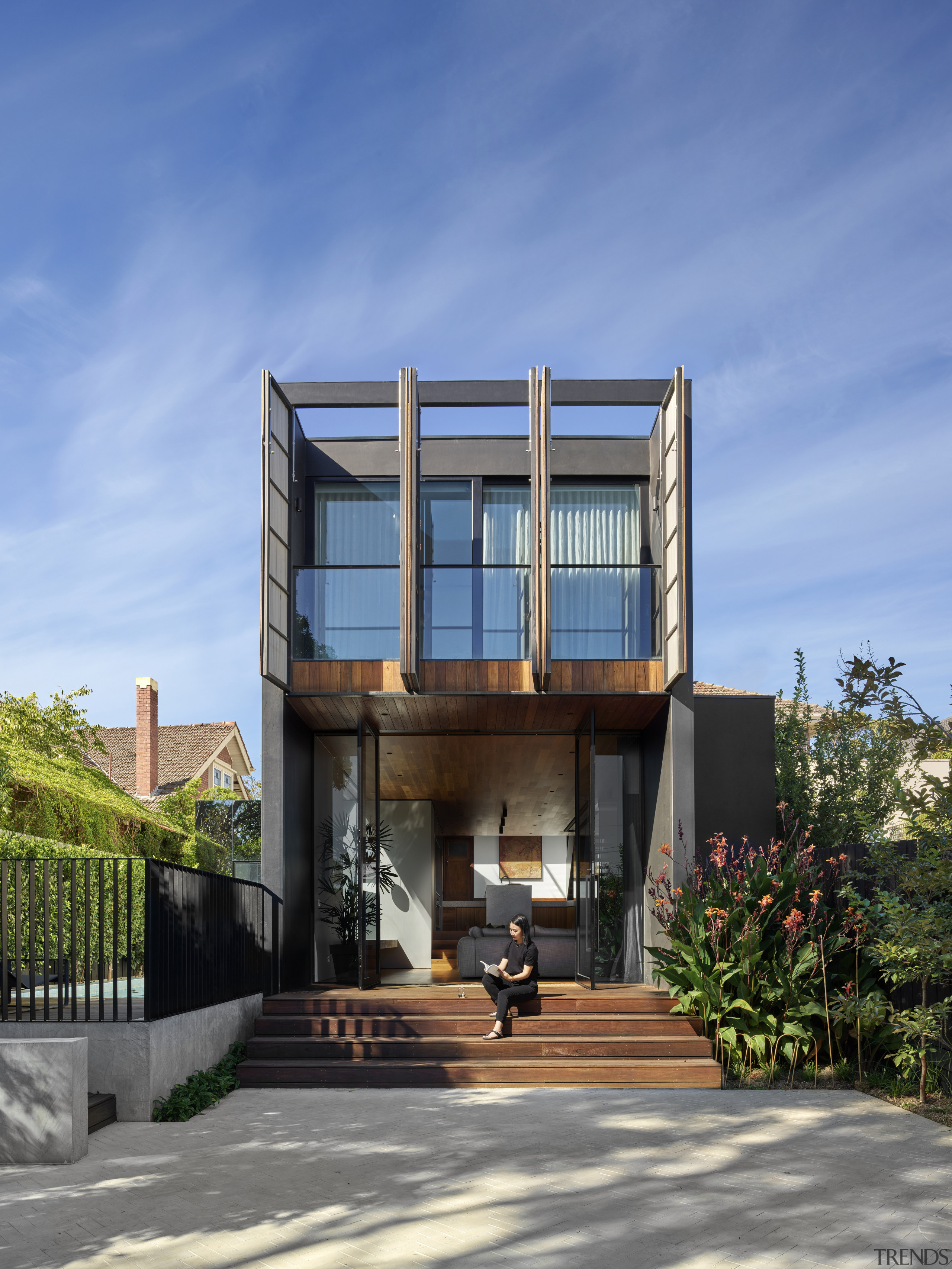 The rear addition open to views and sunshine. 