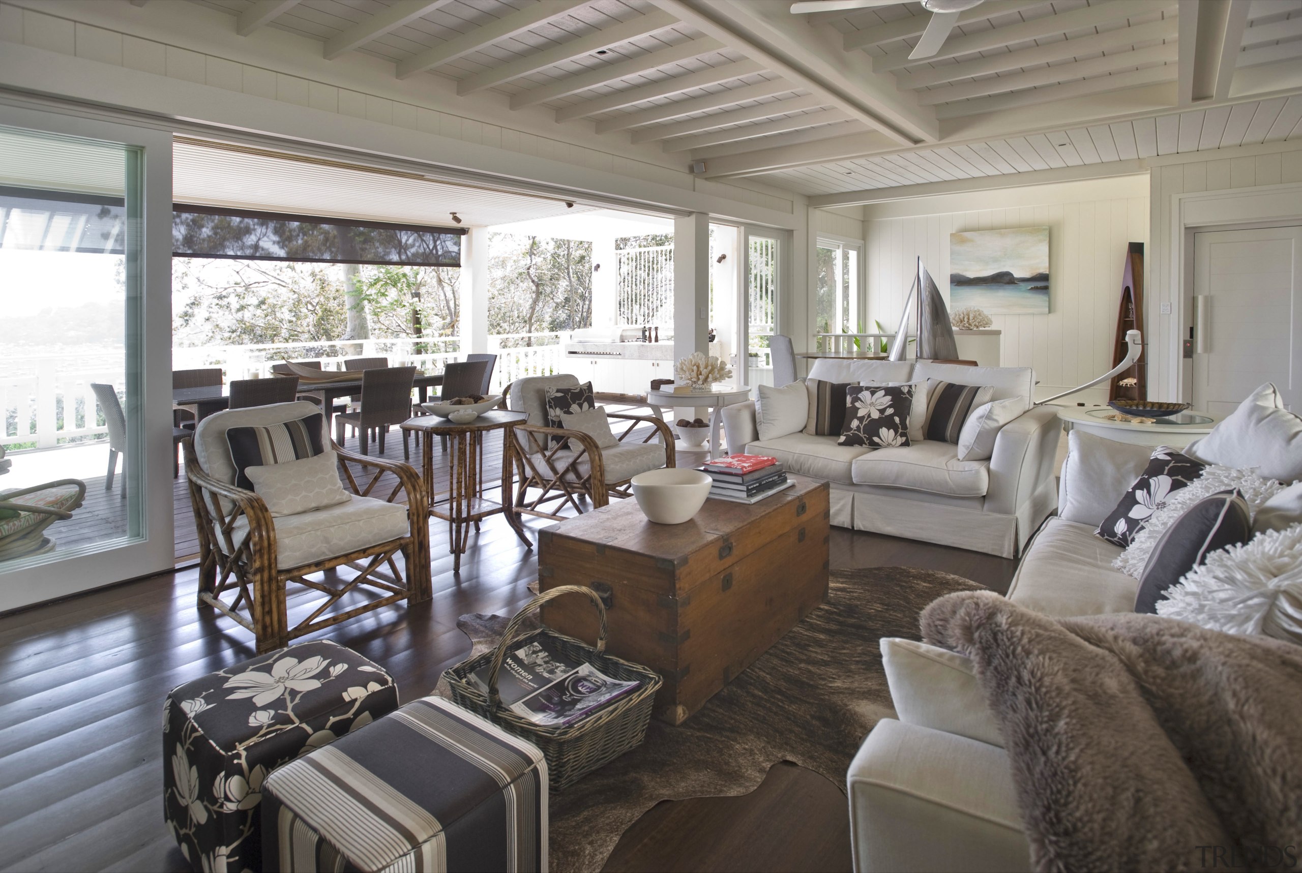 Interior view of a Sydney beach house by home, interior design, living room, property, real estate, room, window, gray