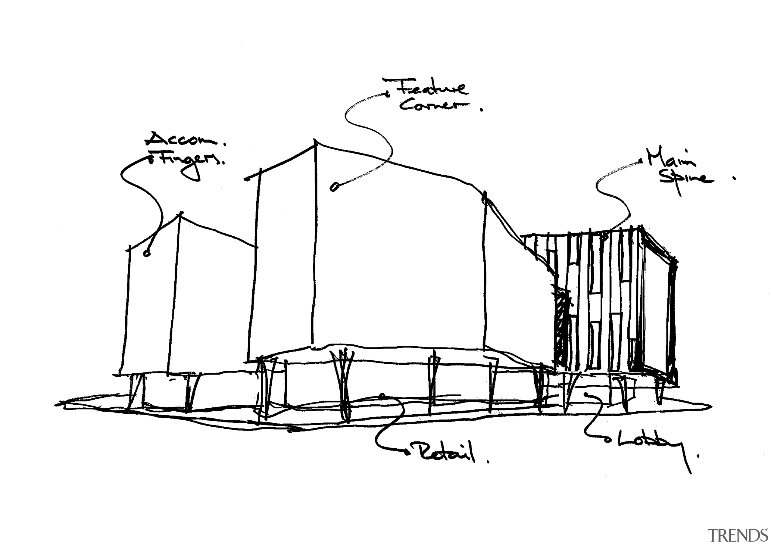 Kinloch Lodge, ANU Exchange, Canberra - Kinloch Lodge, angle, area, auto part, black and white, design, diagram, drawing, line, line art, product, product design, structure, white