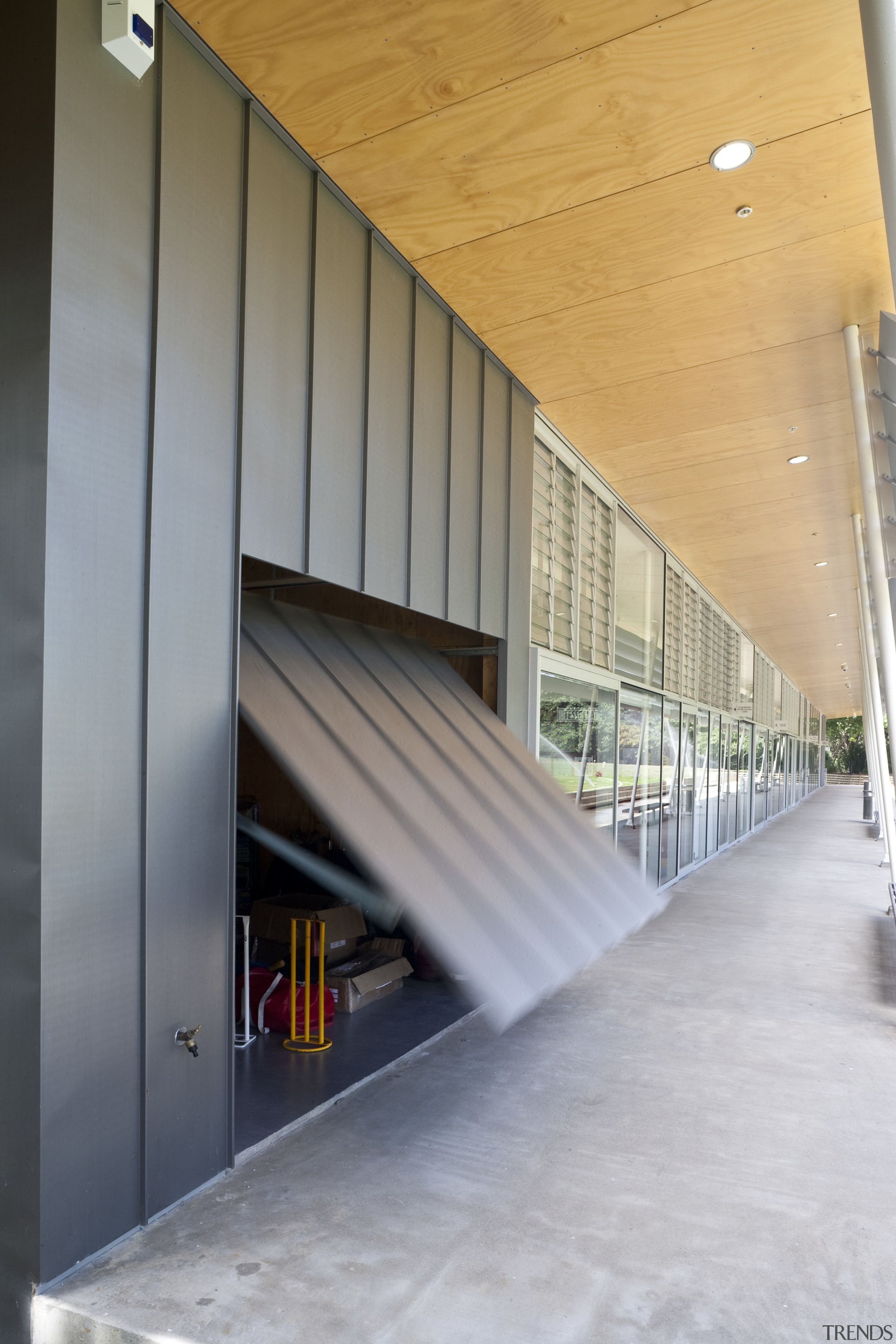 Exterior view of St Kents' Jubilee Sports Centre architecture, building, daylighting, facade, glass, structure, gray