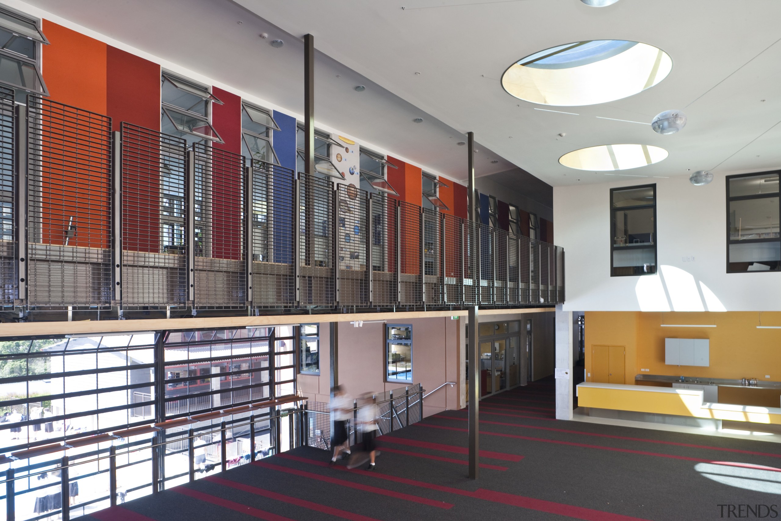 View of teaching spaces at the new technology institution, gray