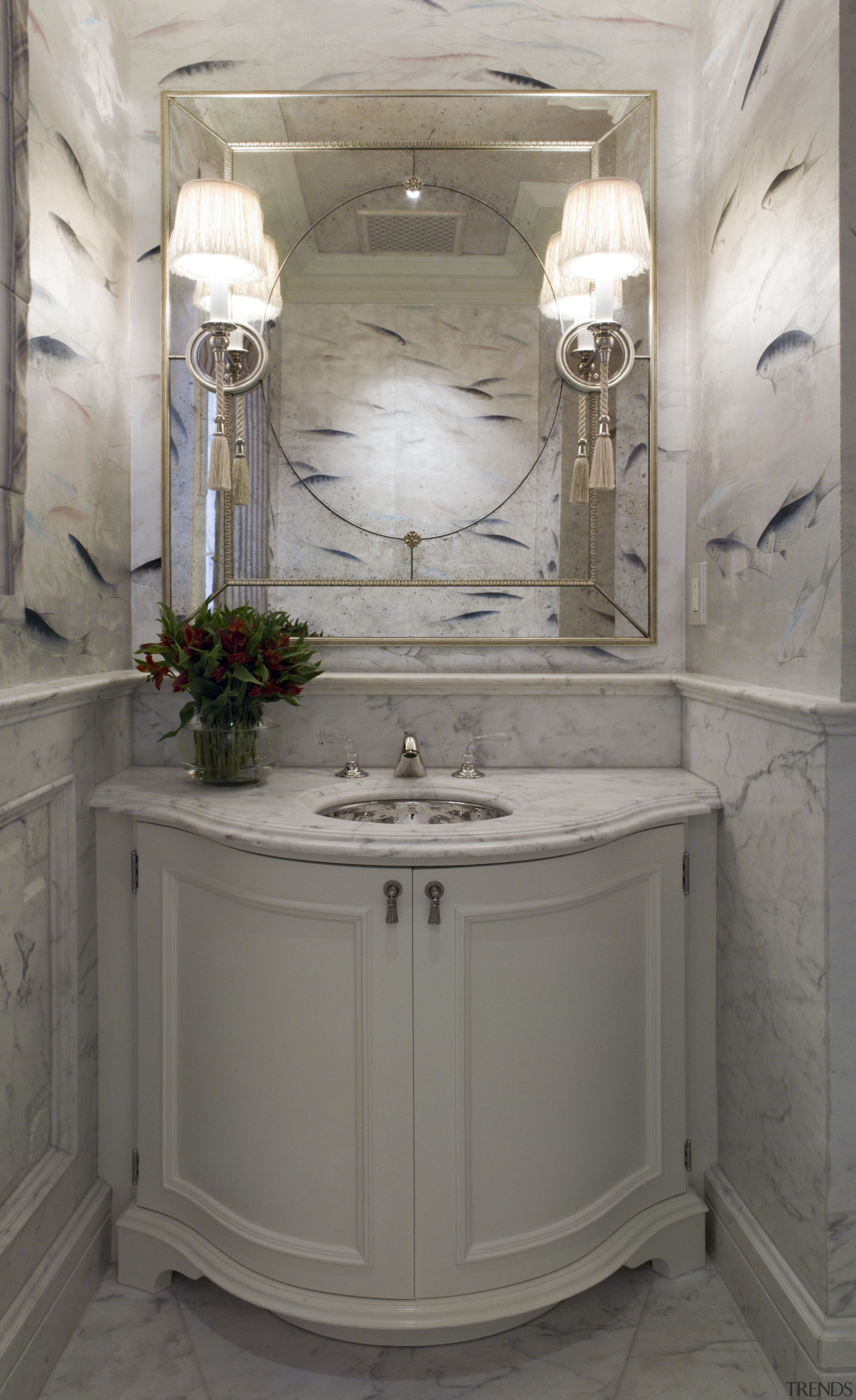 interior shot of a San Francisco Town House. bathroom, bathroom accessory, interior design, room, sink, gray