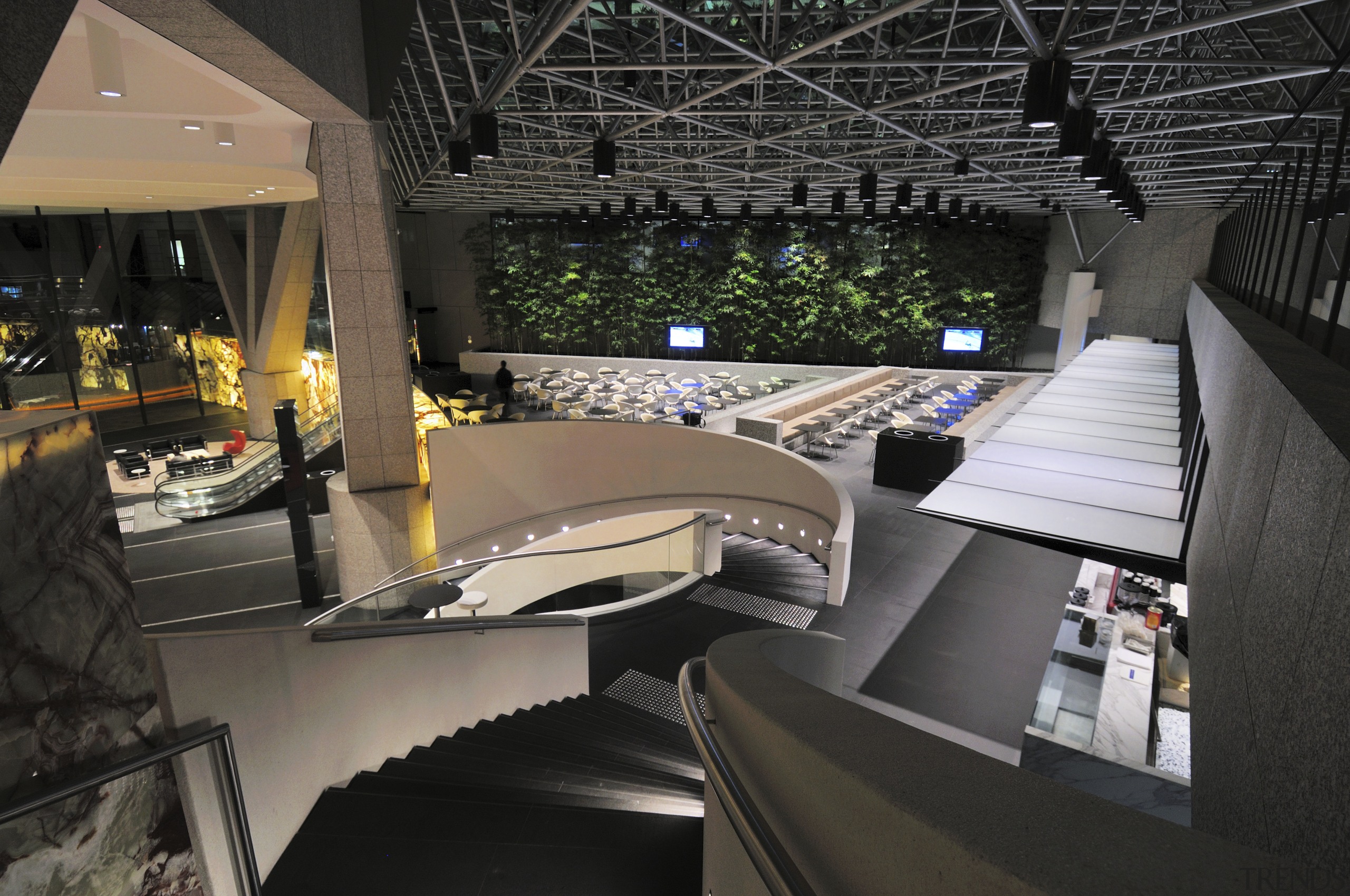 Interior view of the Lucient Apartments which features architecture, car, interior design, luxury vehicle, black