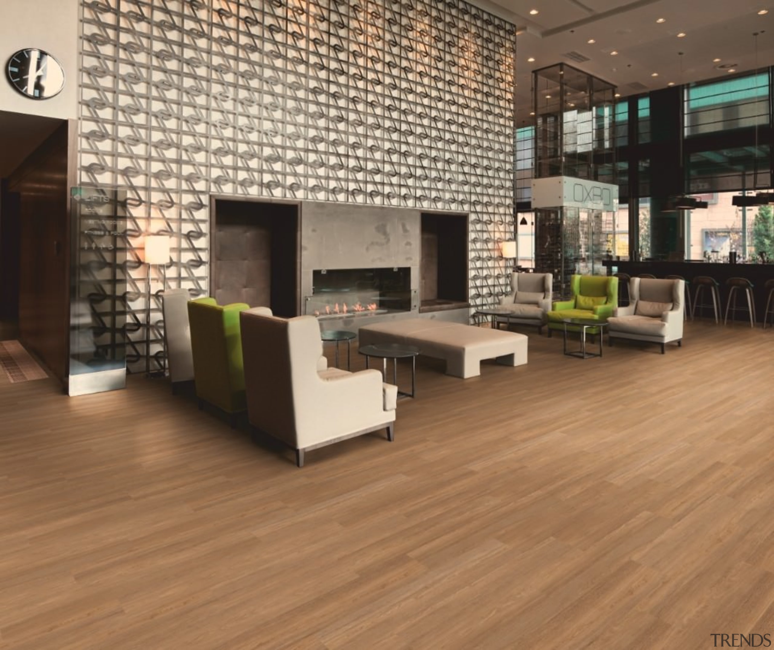 Expona represents the pinnacle of modern manufacturing techniques floor, flooring, hardwood, interior design, laminate flooring, lobby, tile, wood, wood flooring, brown