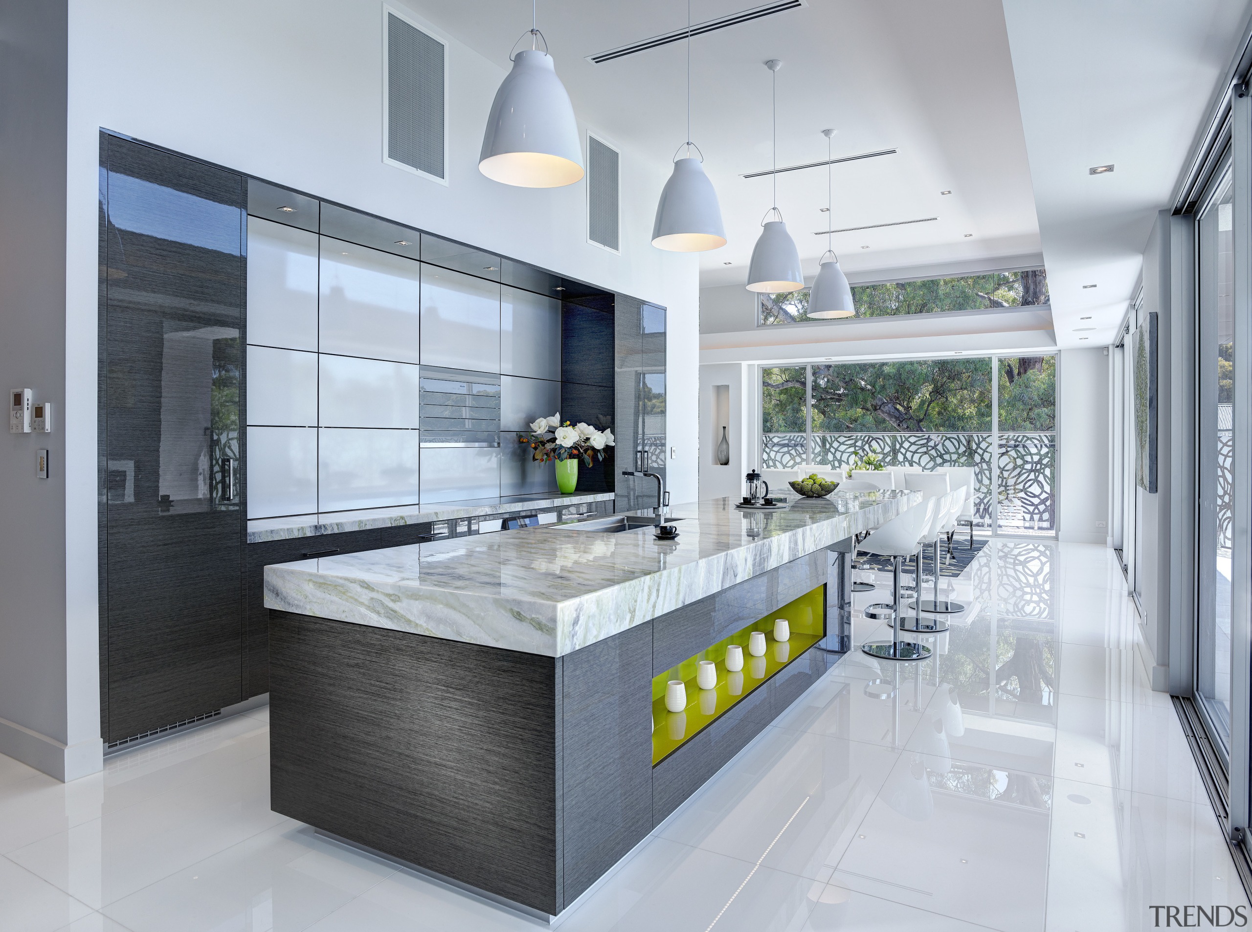 Contemporary new kitchen with Hettich hardware - Contemporary countertop, interior design, kitchen, gray