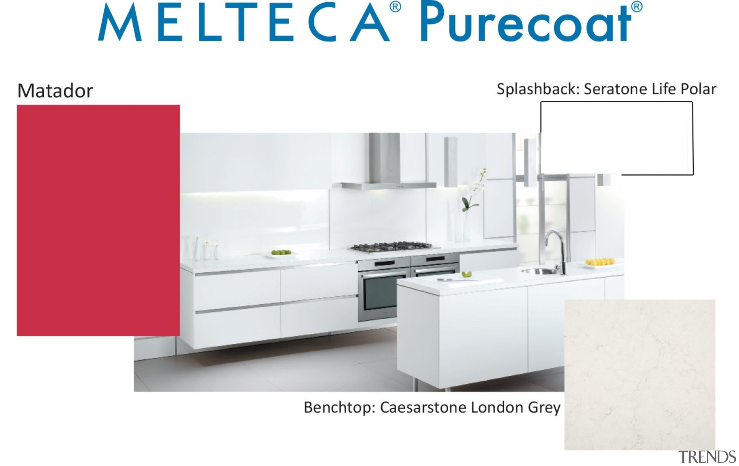 New Zealand made Melteca Purecoat surfaces utilise cutting-edge furniture, kitchen, product, product design, white