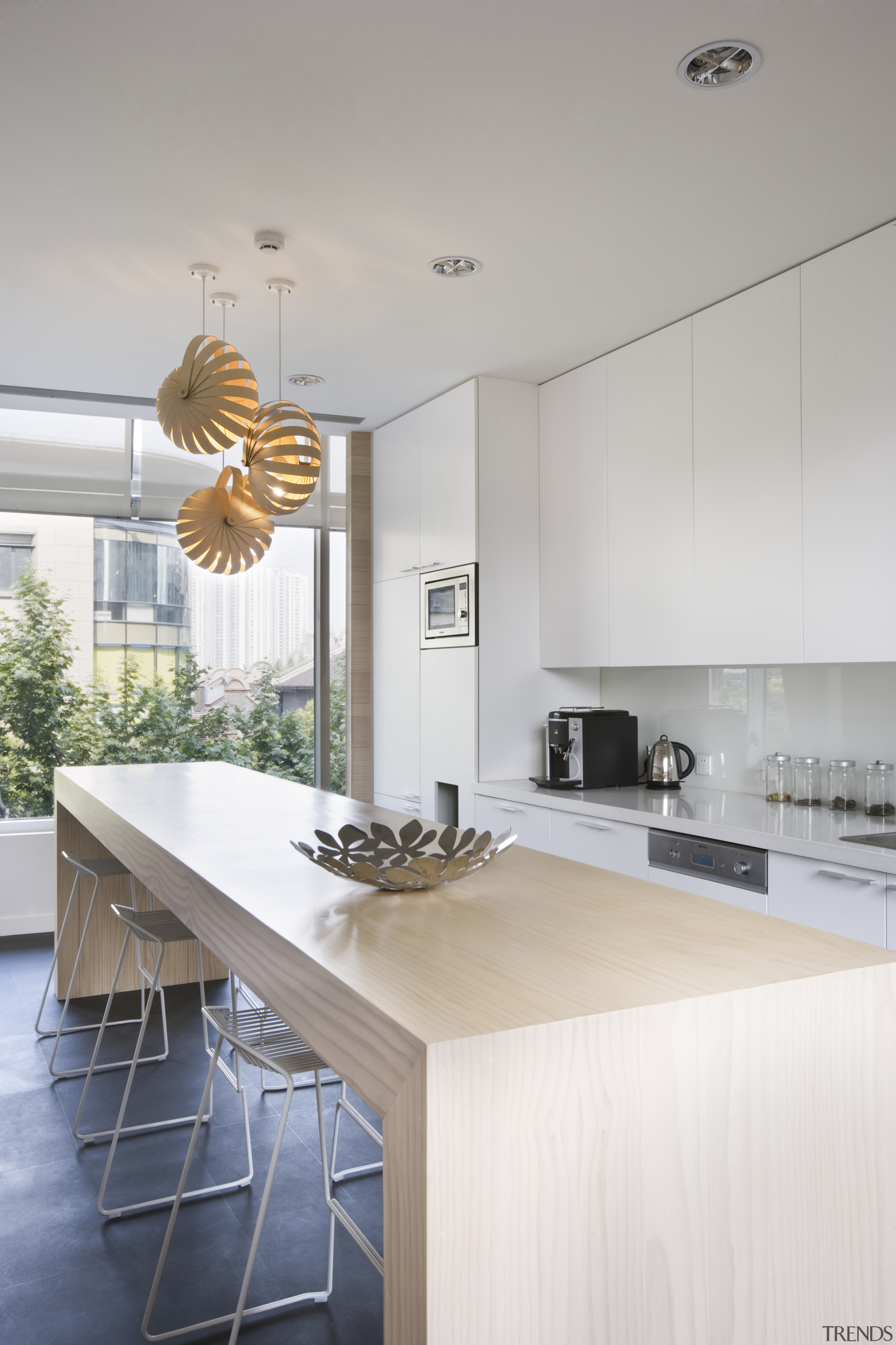 View of a kitchen which features Essenze products architecture, countertop, cuisine classique, home, house, interior design, kitchen, product design, table, gray