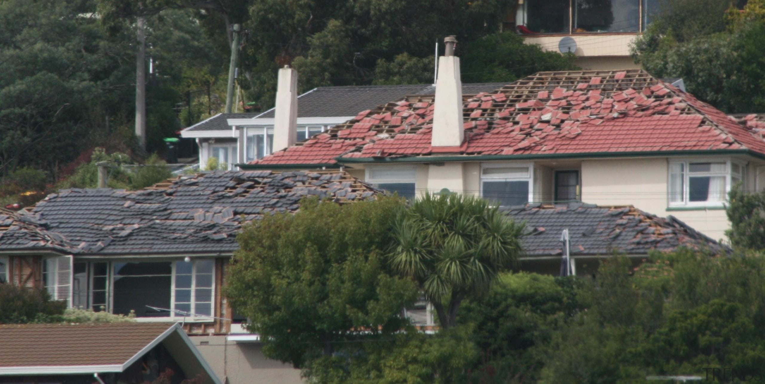 Earthquake 2 - cottage | estate | facade cottage, estate, facade, home, house, mansion, neighbourhood, outdoor structure, property, real estate, residential area, roof, suburb, window, black, gray