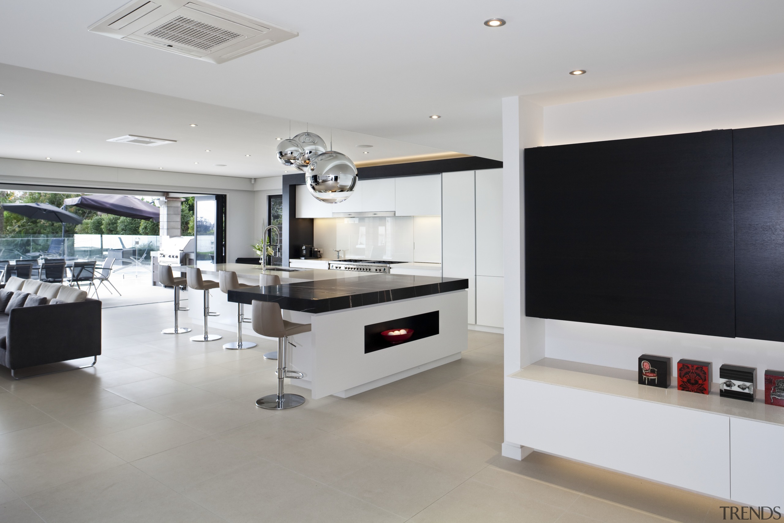 Kitchen designed by Leonie Von Sturmer of Von floor, interior design, kitchen, real estate, gray