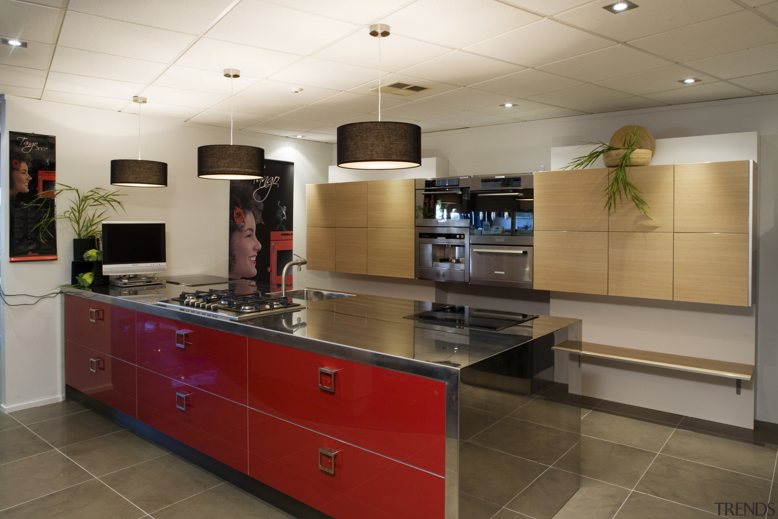 The new Kitchen'Things showroom in Mt Eden, Auckland, cabinetry, countertop, interior design, kitchen, room, brown