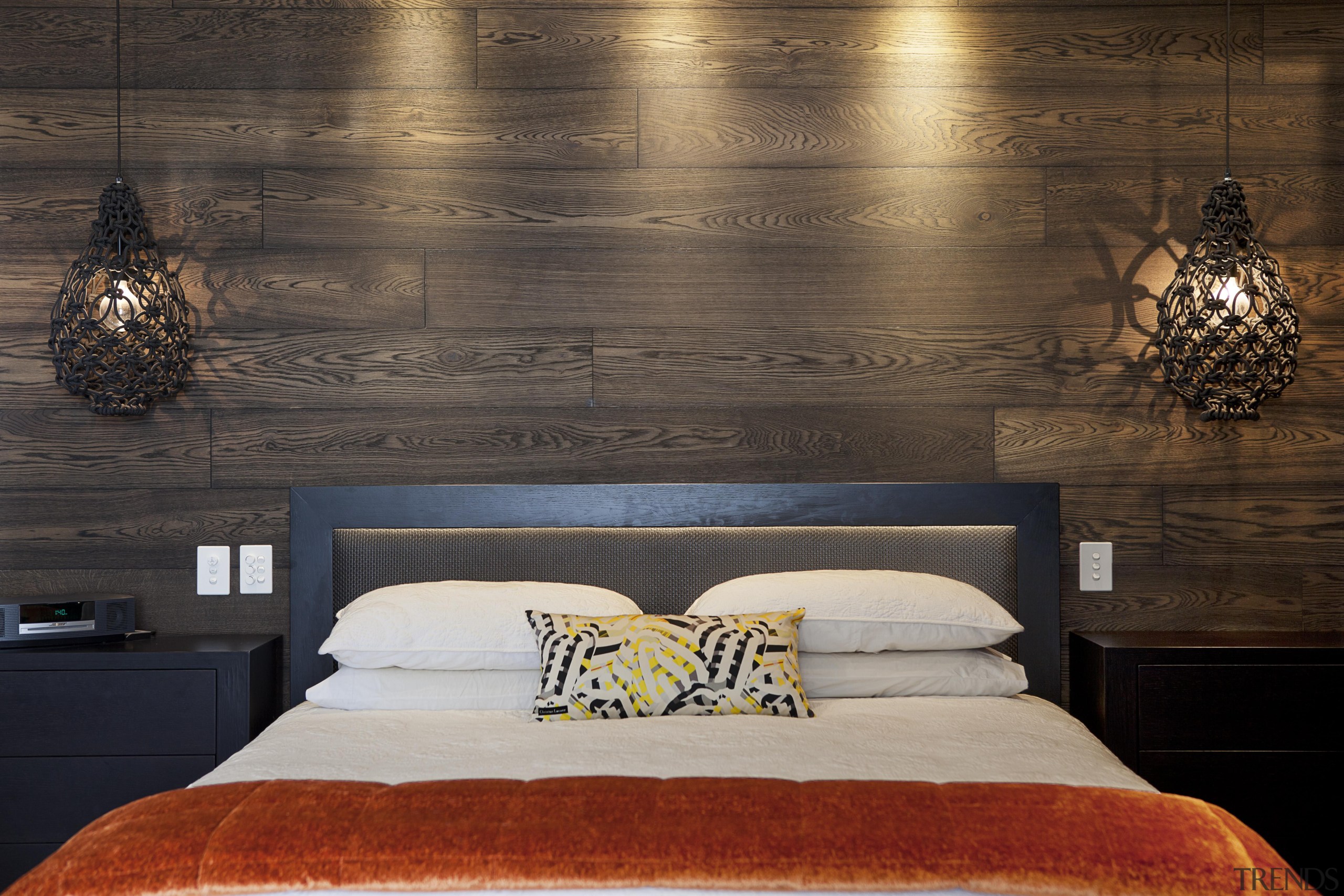 Choose from a range of engineered timber flooring bed, bed frame, bed sheet, bedroom, ceiling, floor, flooring, furniture, interior design, lighting, room, suite, wall, wood, black