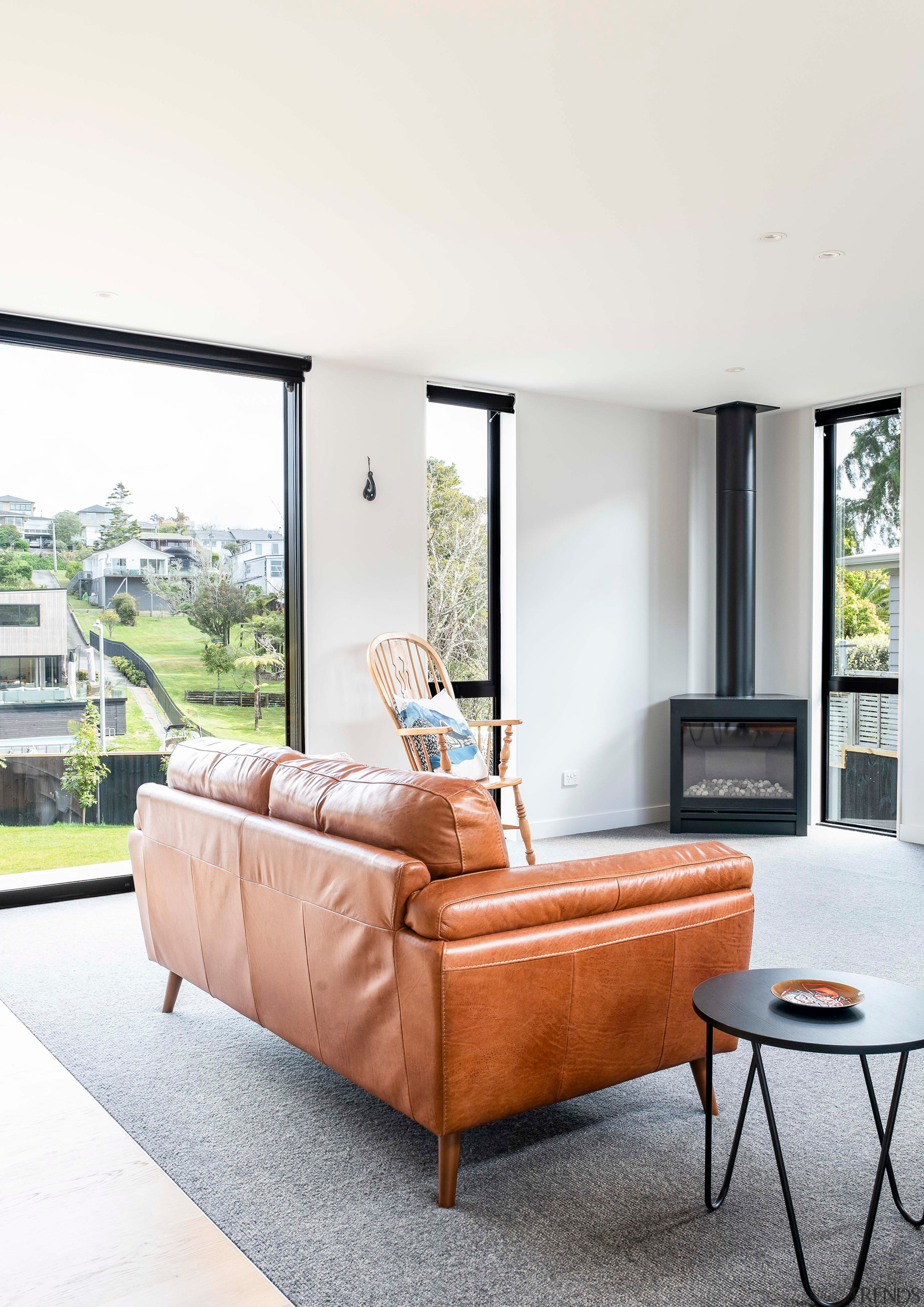 Floor-to-ceiling windows mean the living spaces are flooded 