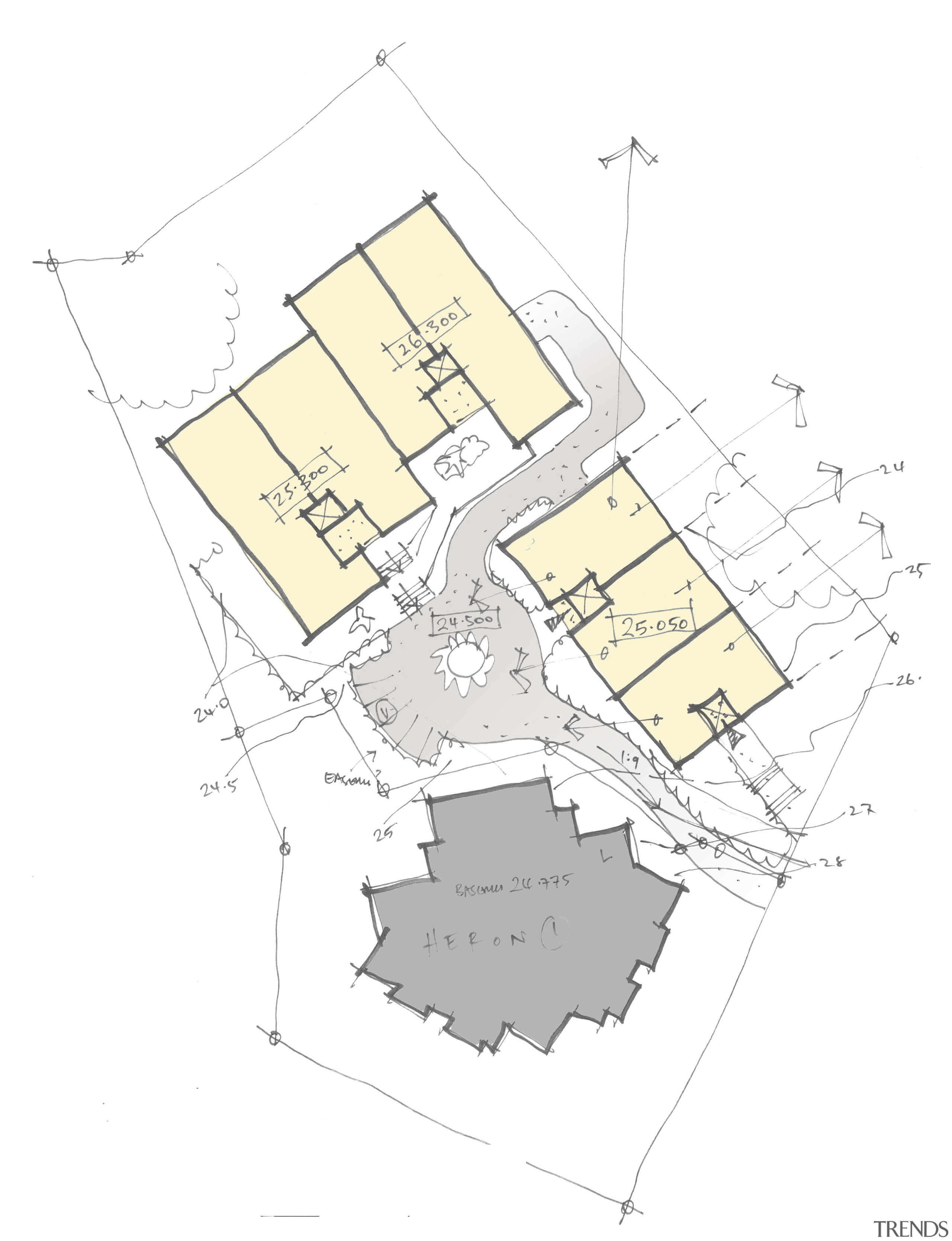 Image of architectural plans of a Parnell apartment area, design, diagram, floor plan, line, plan, product design, white