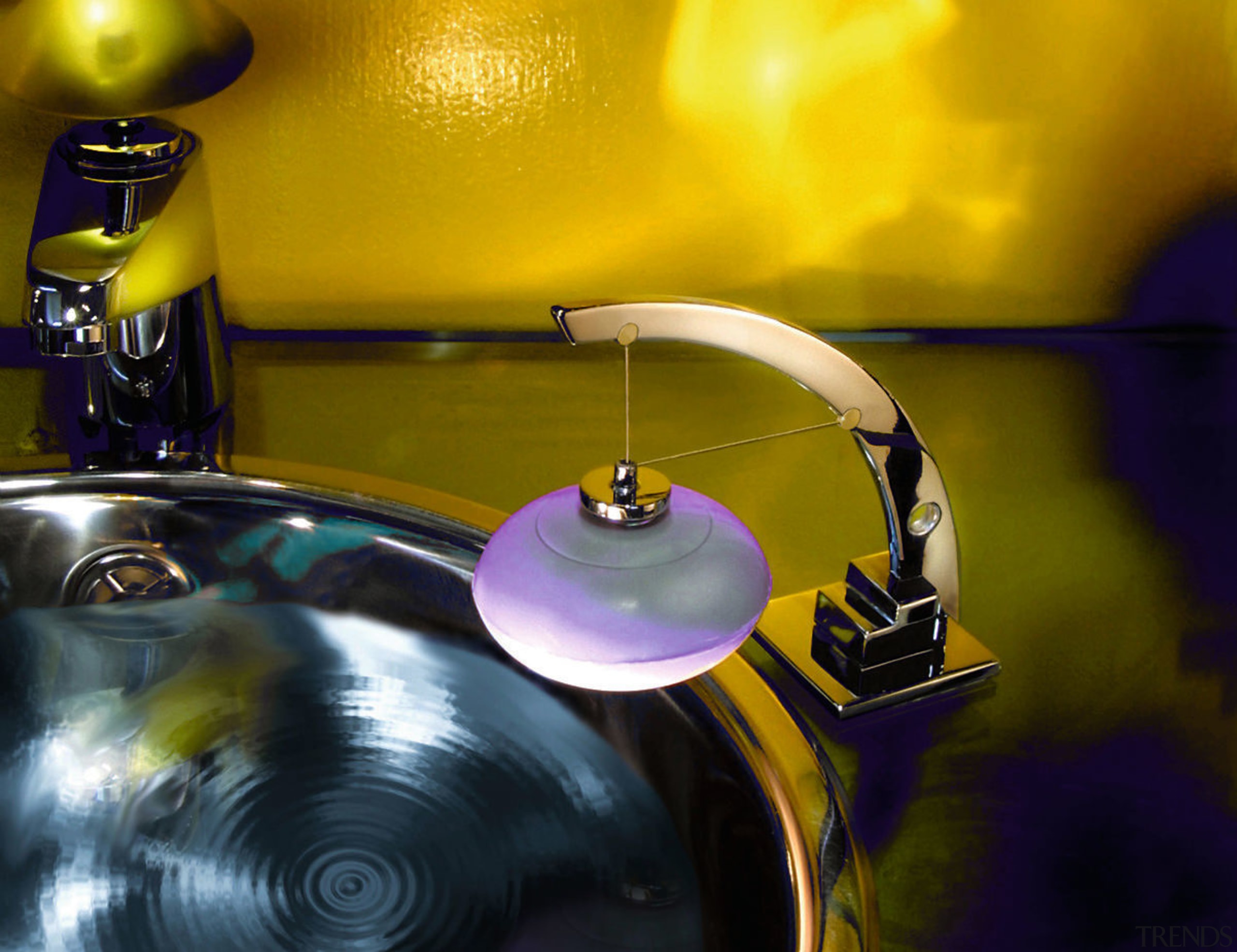 View of the soap holder - View of drum, drums, musical instrument, purple, tom tom drum, yellow, brown