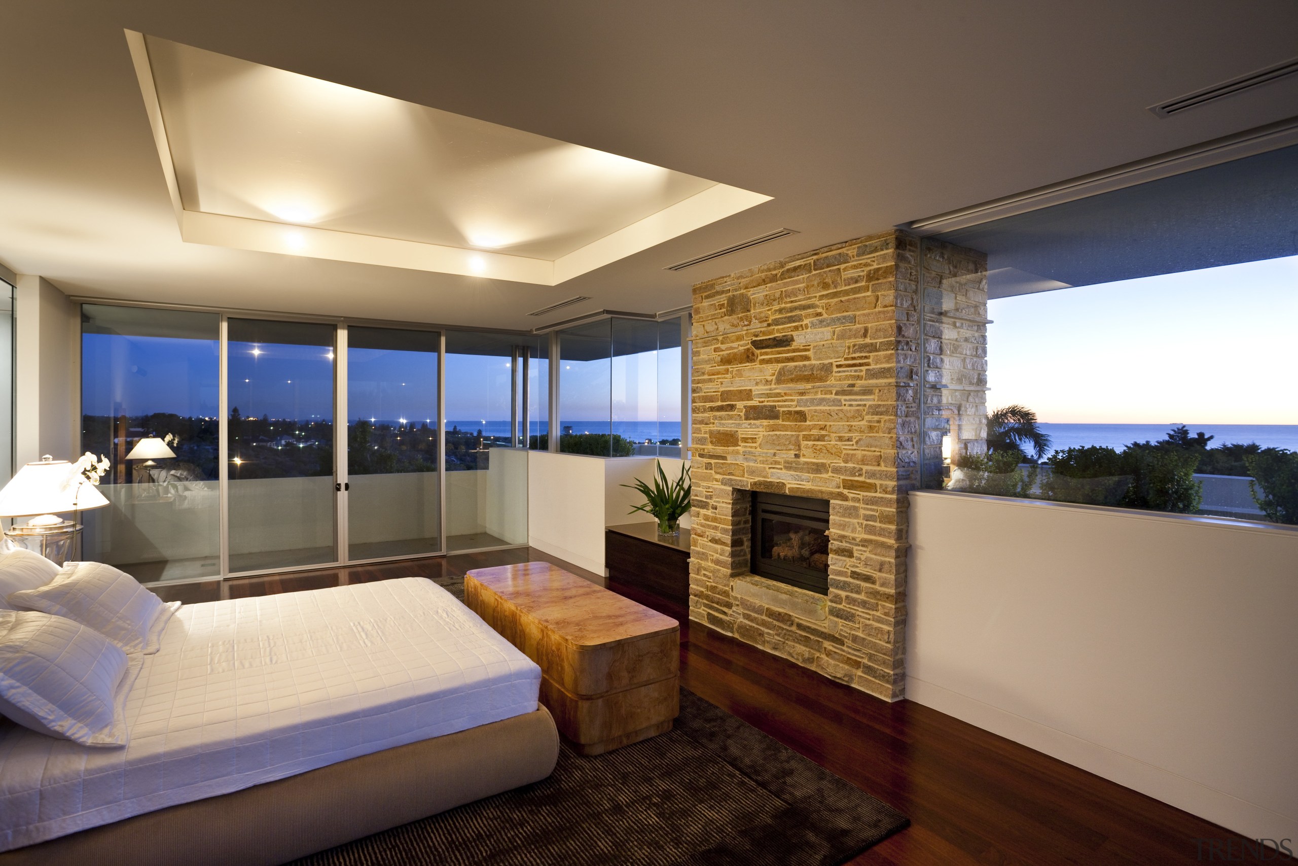 View of house with stone walls, walnut panelling architecture, ceiling, interior design, real estate, room, suite, window, brown