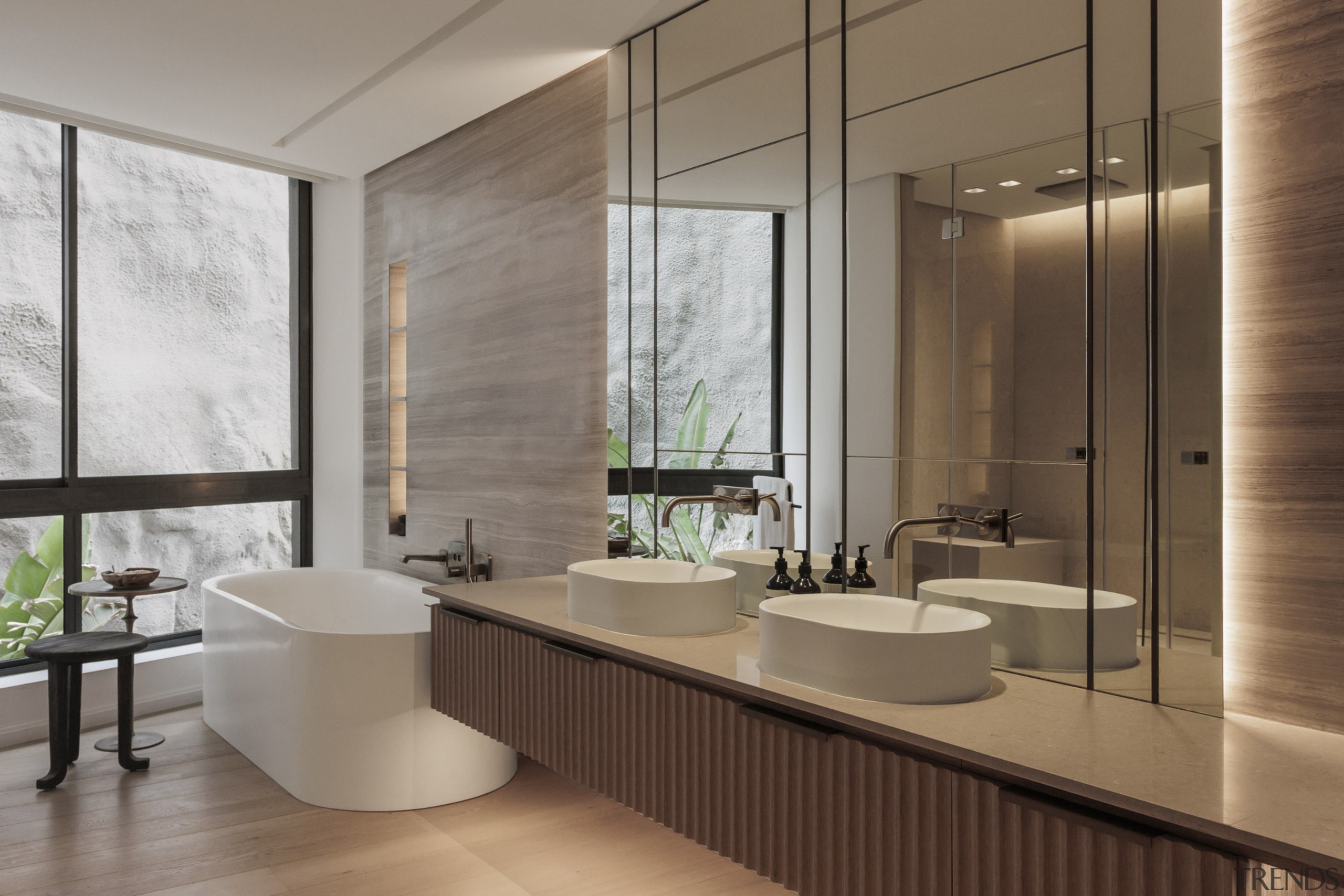 Secondary bathroom where the design was inspired by 