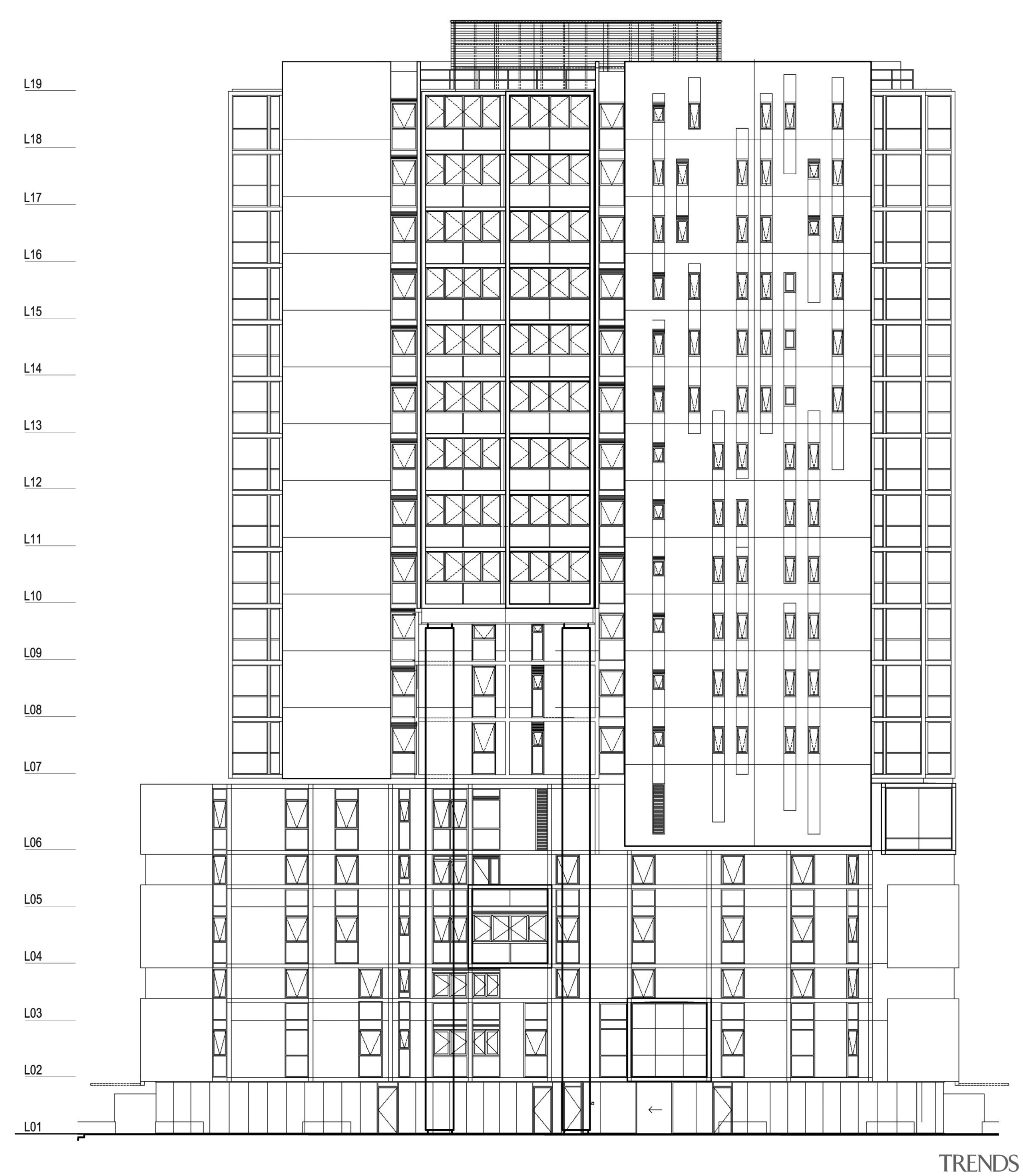 View of architectural drawings of Altitude in the area, black and white, design, diagram, drawing, font, line, music, text, white