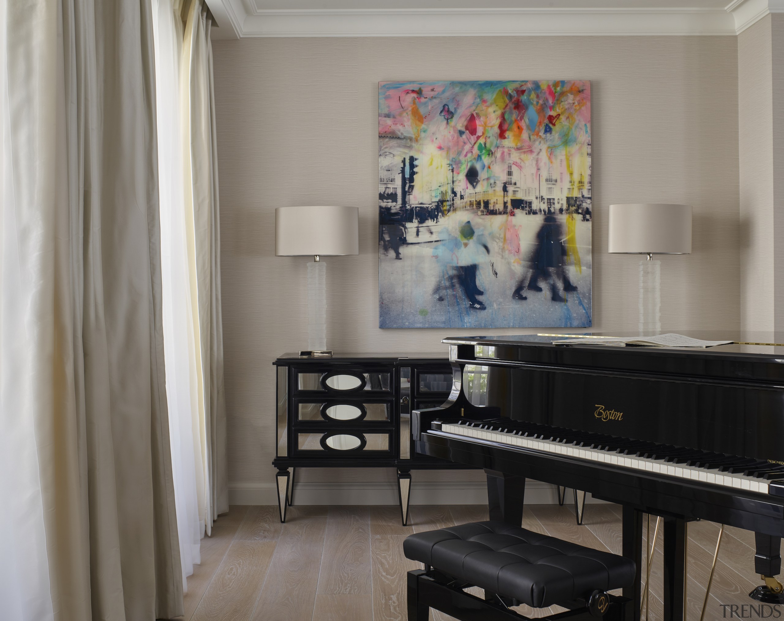 At the front side of the house are 