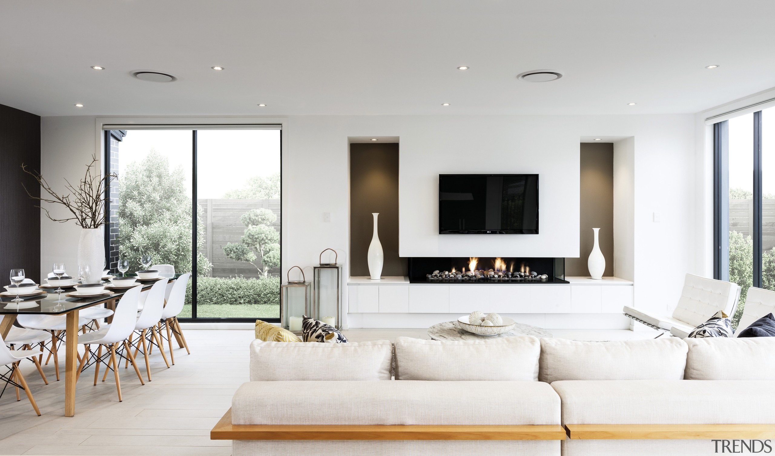 Winning recipe  Rawson Homes and celebrity chef furniture, home, interior design, living room, property, table, white