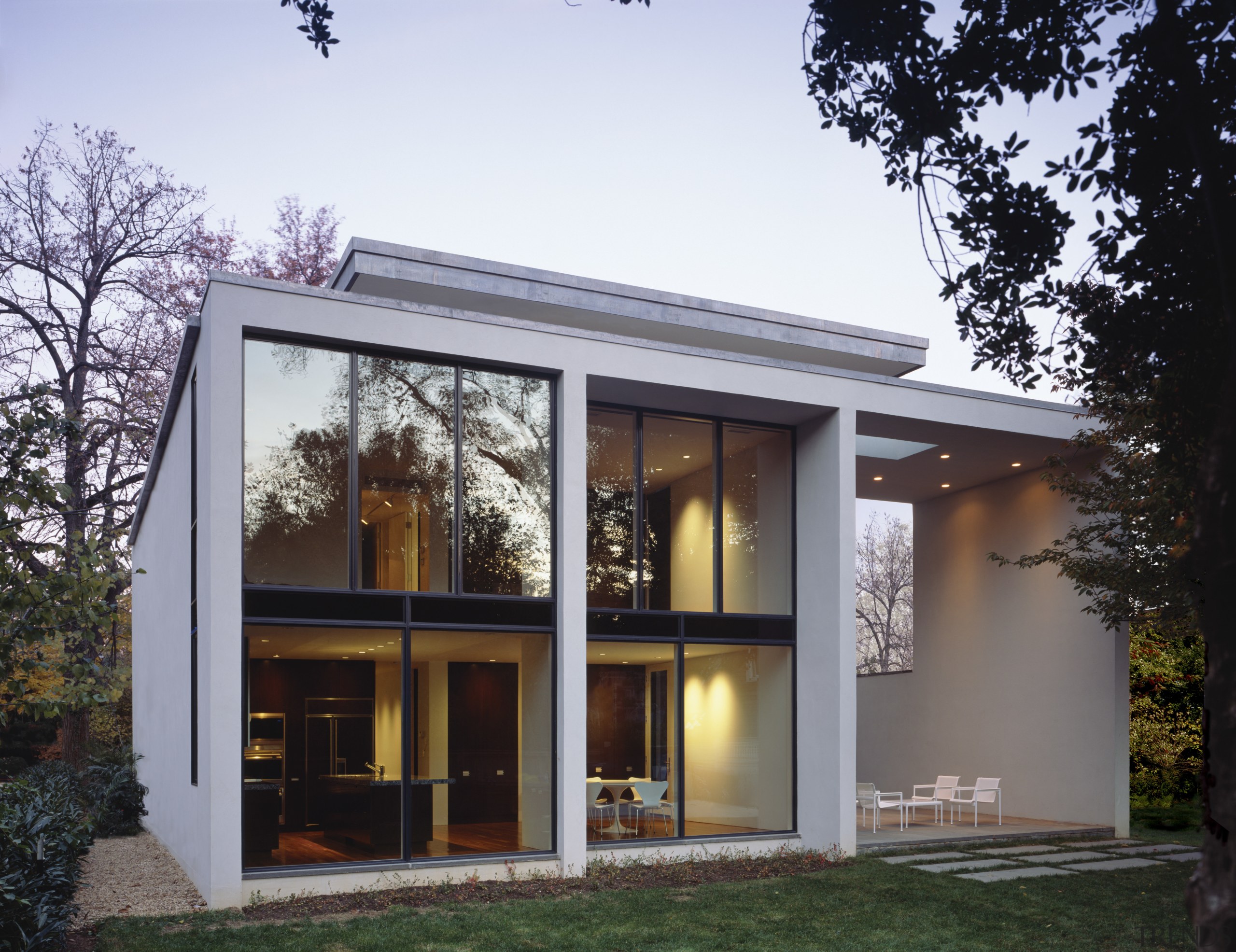 A Exterior view renovation of a late 30's architecture, cottage, elevation, facade, home, house, property, real estate, siding, window, white, black