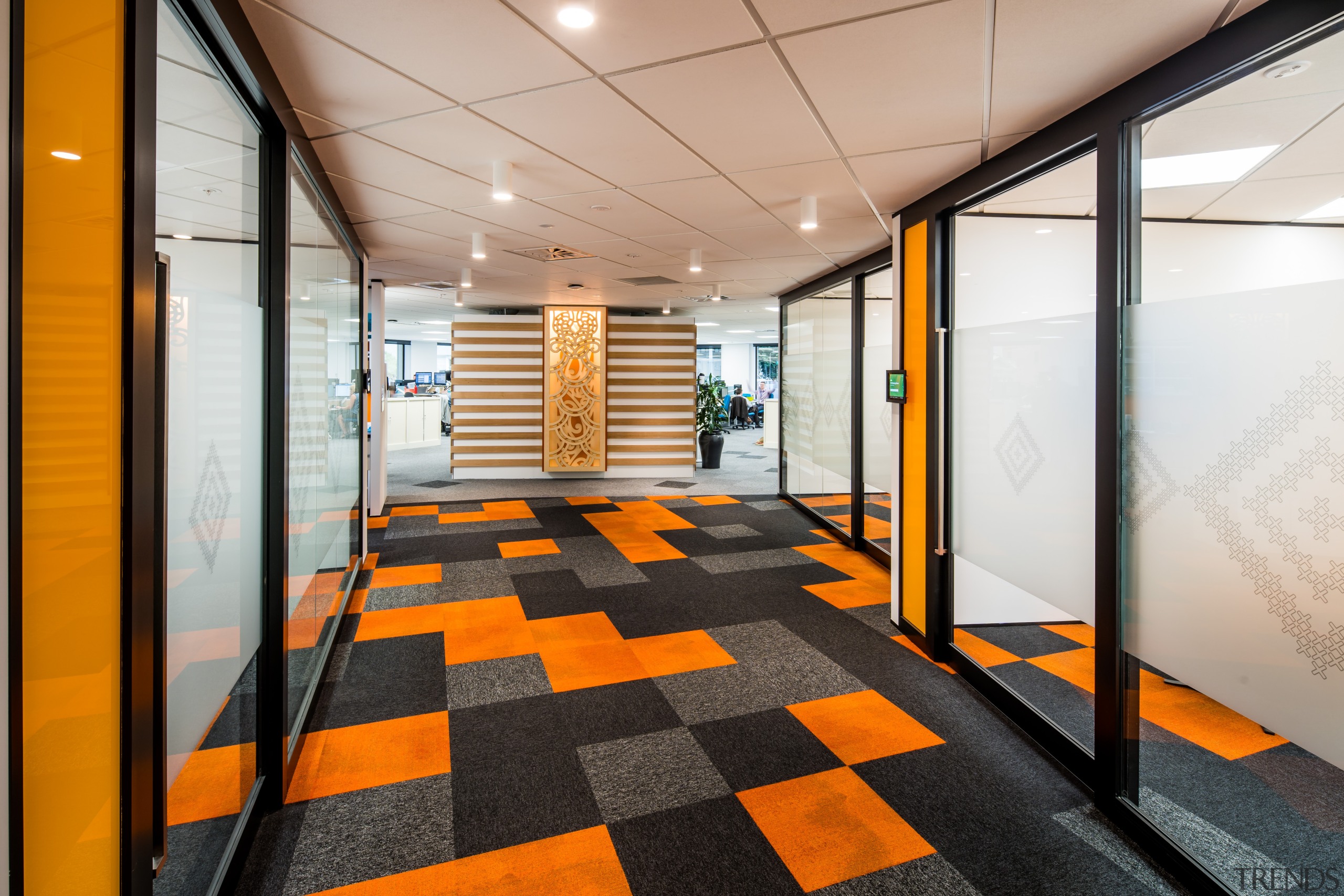 Floors in Treasury’s new offices in the podium architecture, treasury building, flooring, carpet tiles, interior design, office, Treasury Offices