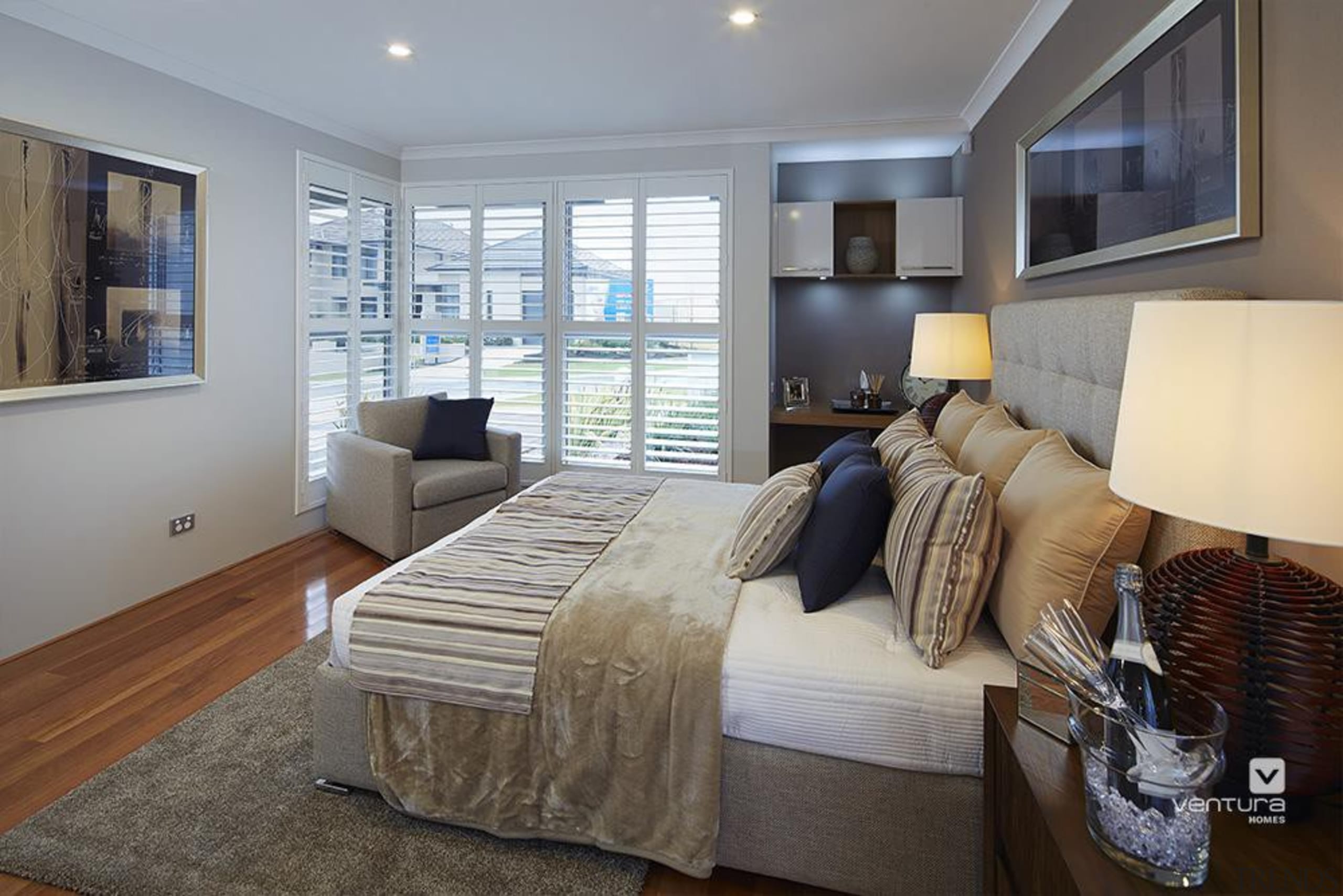 Master ensuite design. - The Meridian Two Storey bed frame, bedroom, ceiling, home, interior design, living room, property, real estate, room, window, gray