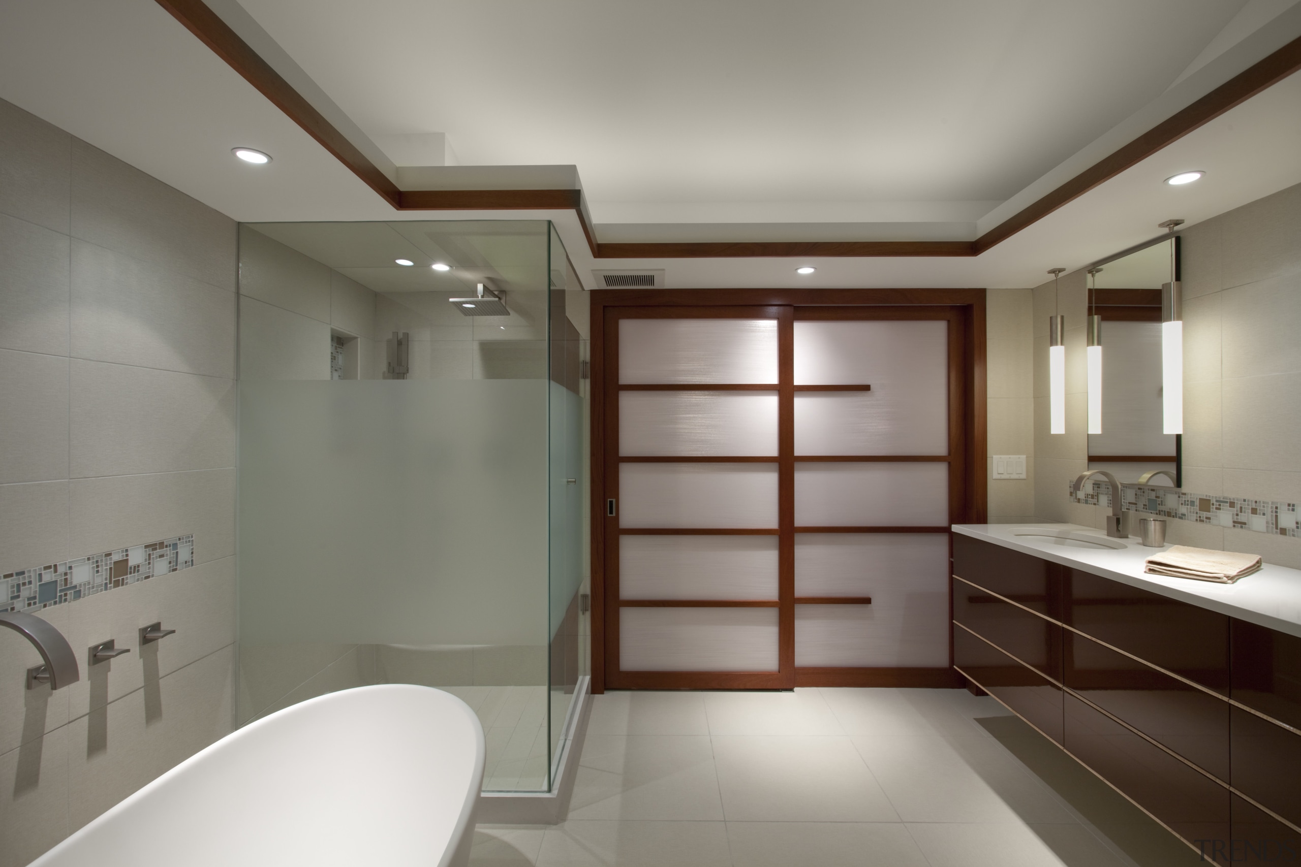 cabinetry in this remodeled bathroom  is done bathroom, cabinetry, ceiling, interior design, room, gray