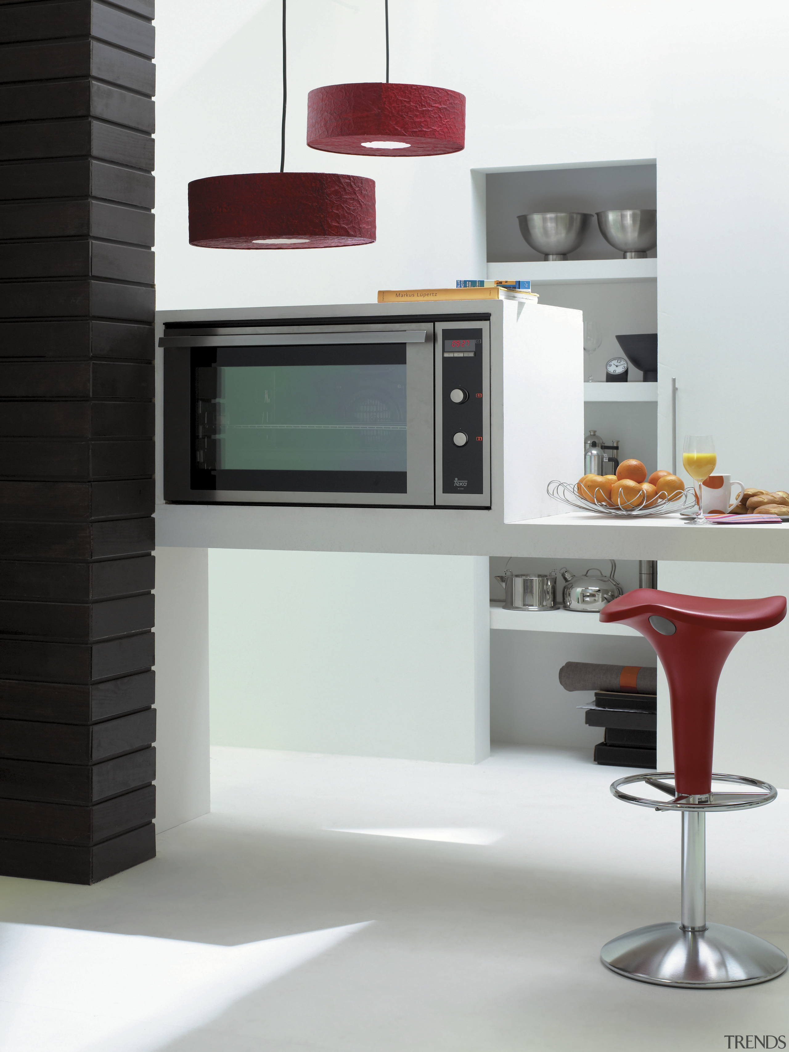 A view of some kitchen appliances by Teka furniture, home appliance, interior design, kitchen, product design, shelf, white