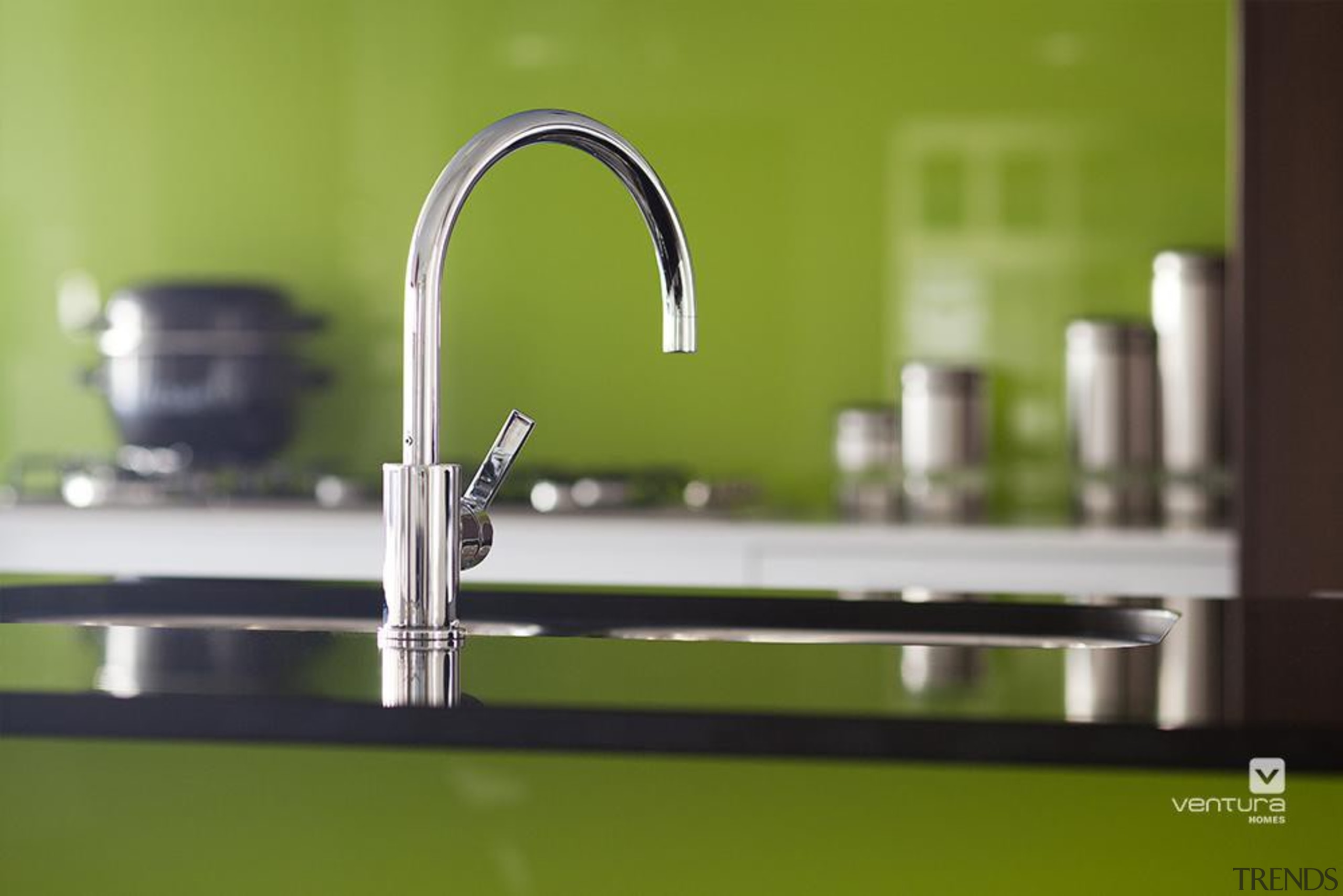 Kitchen design. - The Spectrum Display Home - plumbing fixture, product, product design, tap, green