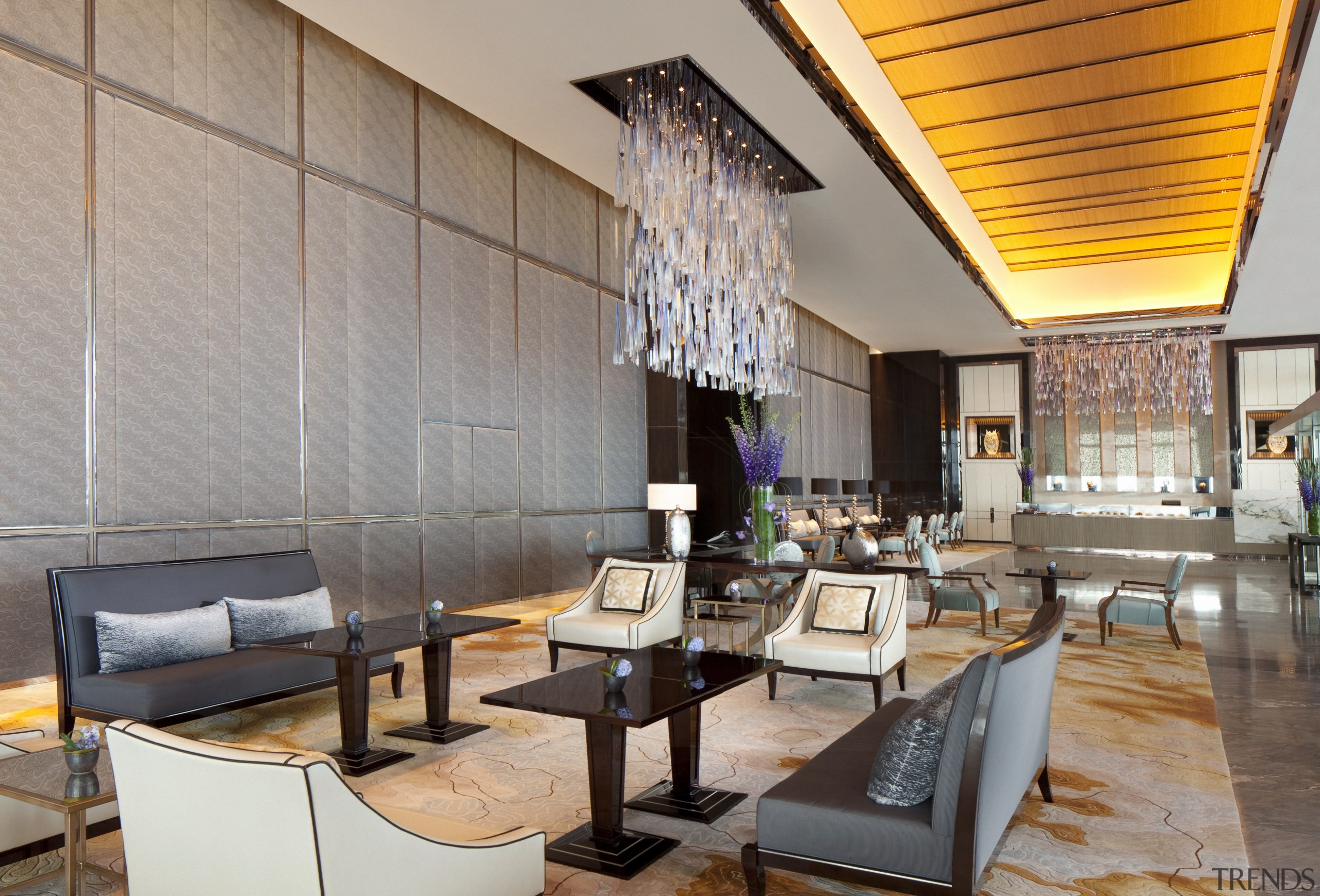 Here is a view of the ICC (International interior design, living room, lobby, restaurant, gray