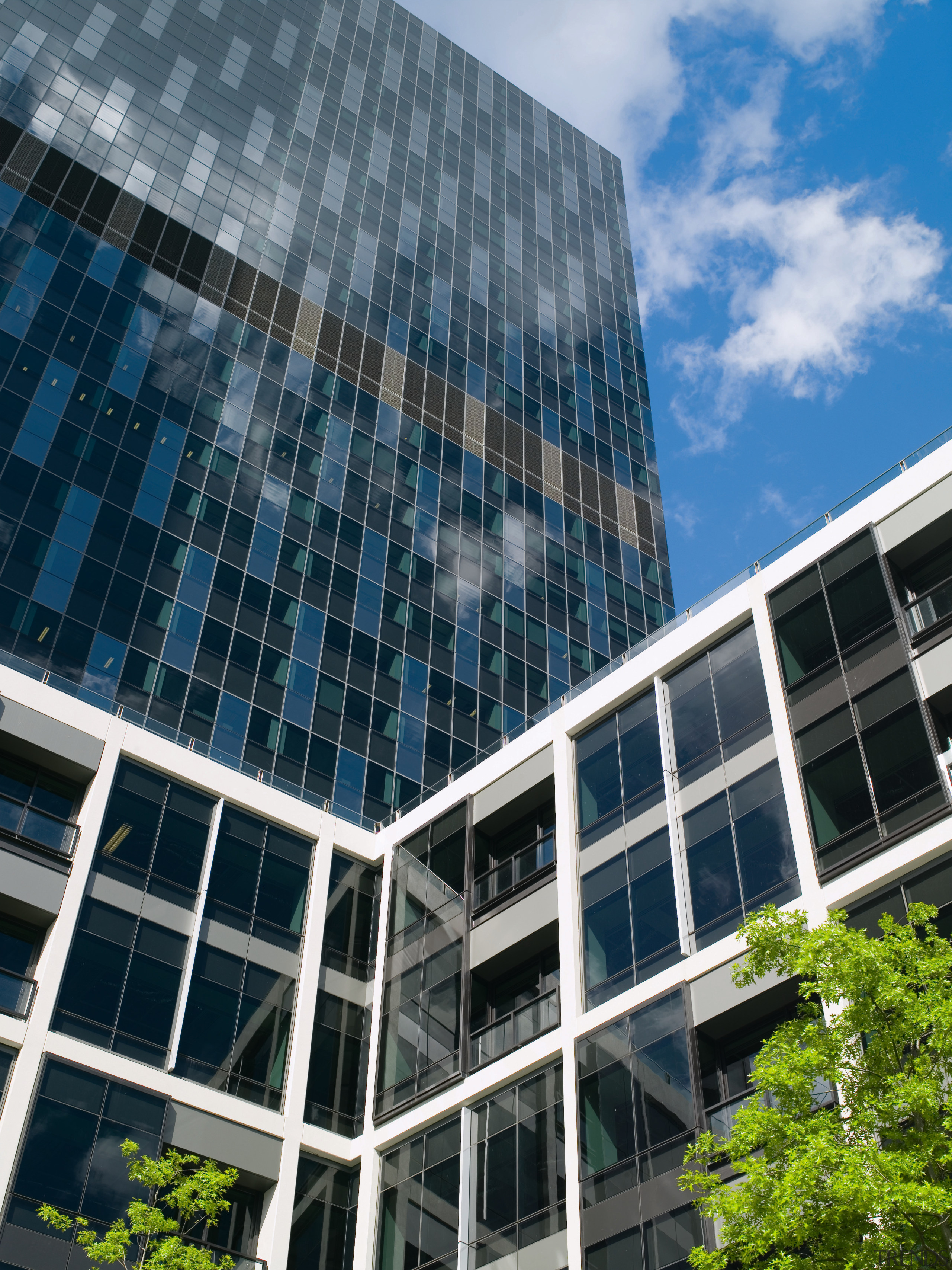 An exterior view of the Freshwater Place building architecture, building, city, commercial building, condominium, corporate headquarters, daylighting, daytime, energy, facade, headquarters, house, landmark, metropolis, metropolitan area, mixed use, real estate, roof, sky, skyscraper, urban area, window, black