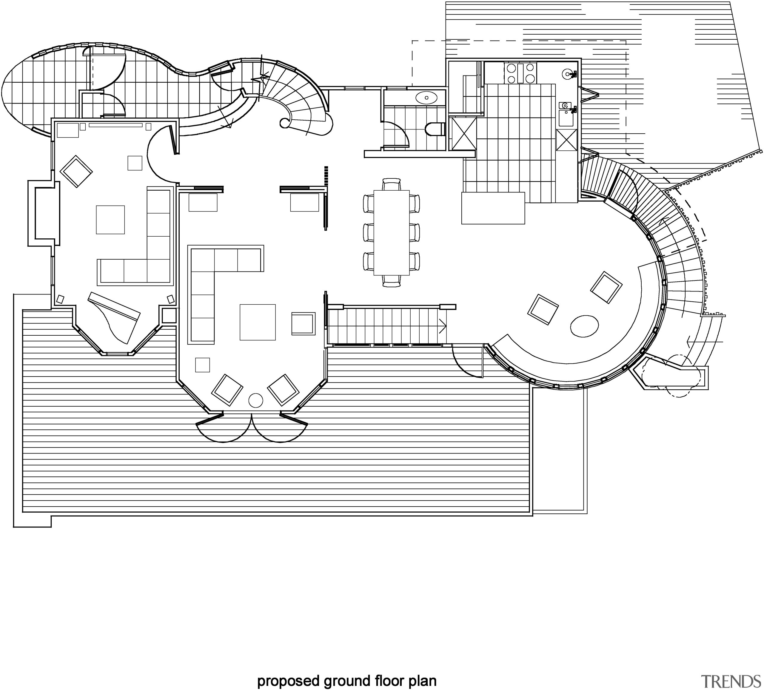 Plan of remodeled older home by Constable Hurst area, artwork, black and white, design, diagram, drawing, floor plan, font, line, line art, plan, product design, structure, technical drawing, text, white