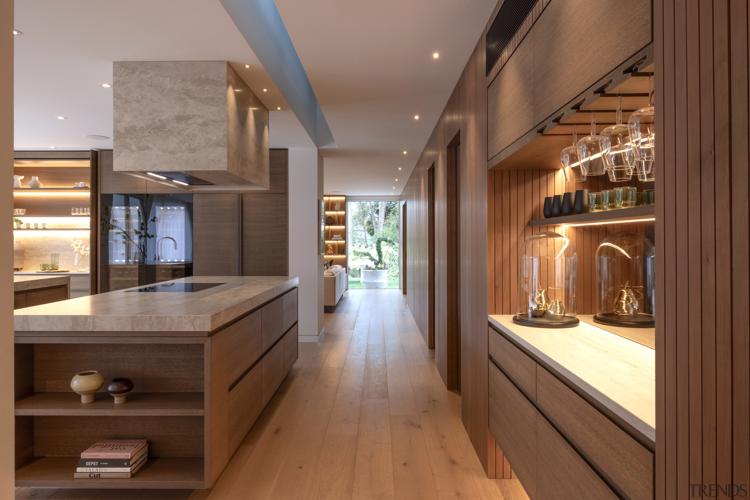 Natural wood floors provide the ideal complement to 
