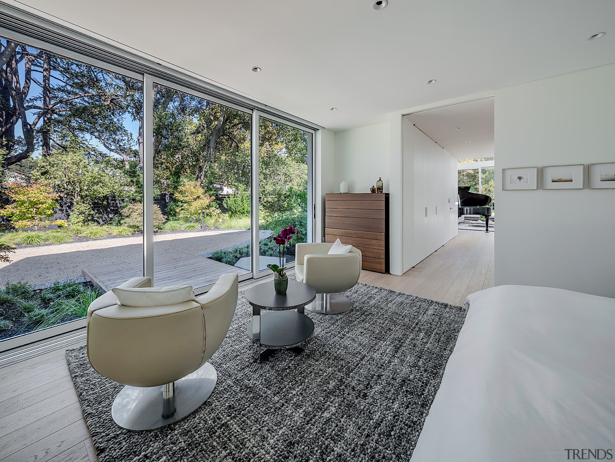 The interior spaces feature an abundance of natural 