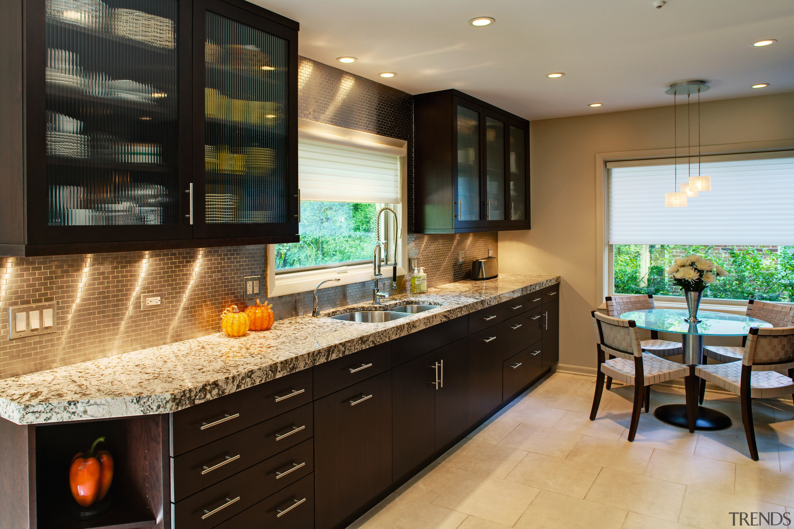 Light and dark, matte and high gloss , cabinetry, countertop, interior design, kitchen, room, black