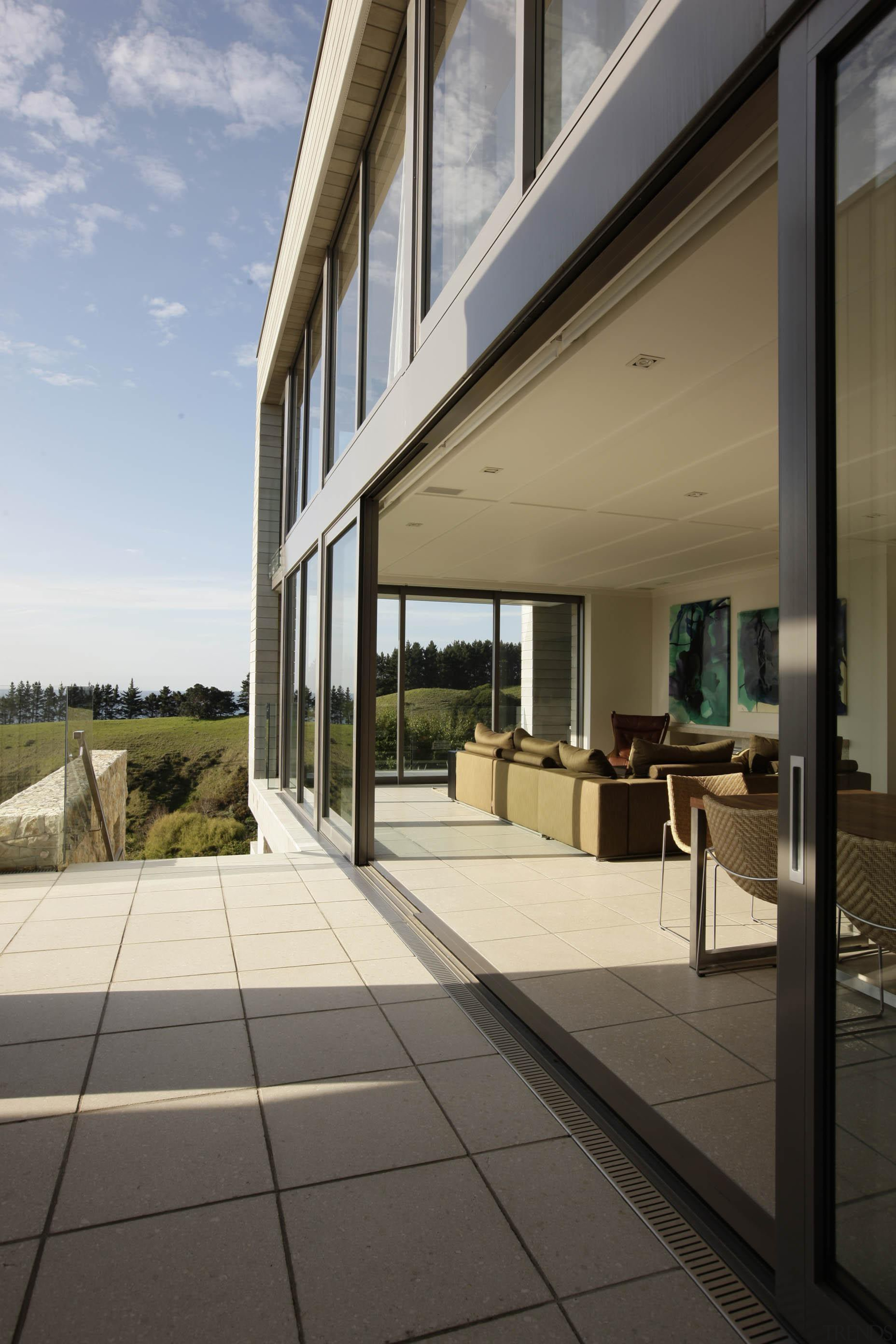 This glass box house on a Waiheke Island architecture, building, daylighting, facade, house, real estate, window, gray, black