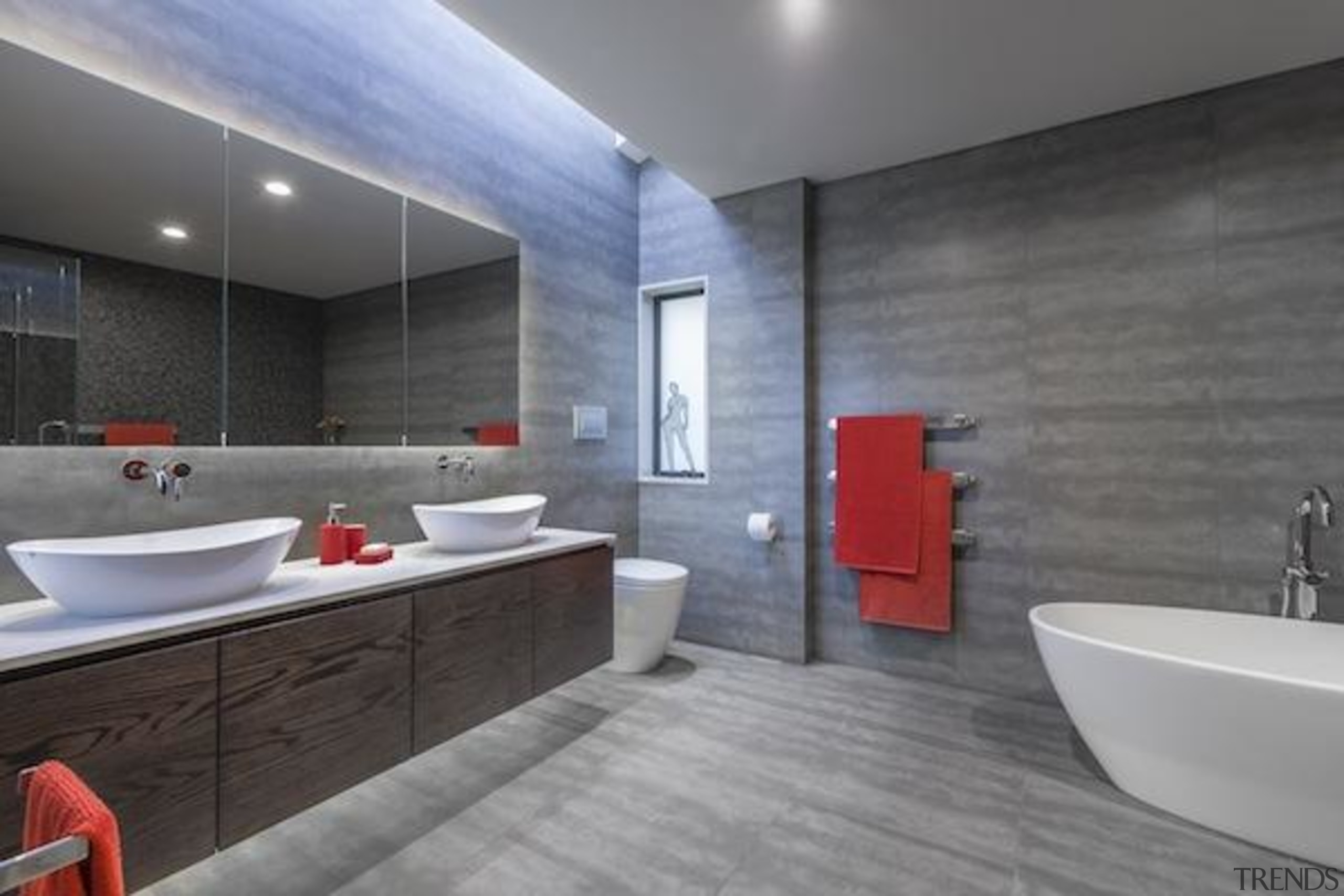 Highly Commended – Kira Gray Fyfe Kitchens - architecture, bathroom, floor, flooring, home, interior design, real estate, room, tile, wall, gray