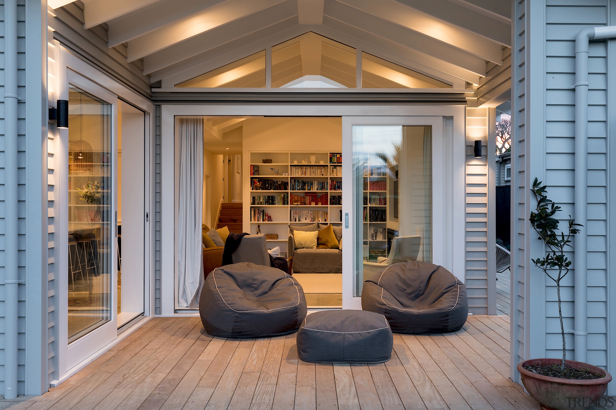 The outdoor room is protected by the roof 