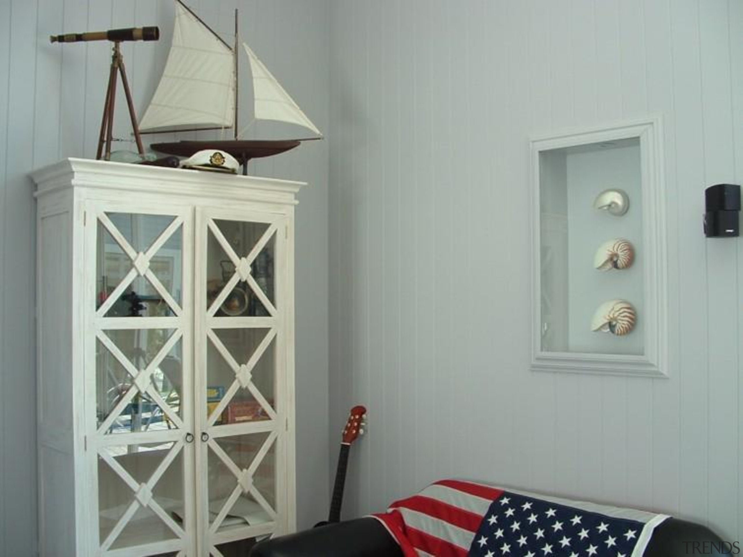 Longbeach Home 5 - furniture | home | furniture, home, interior design, light fixture, room, shelf, shelving, wall, gray