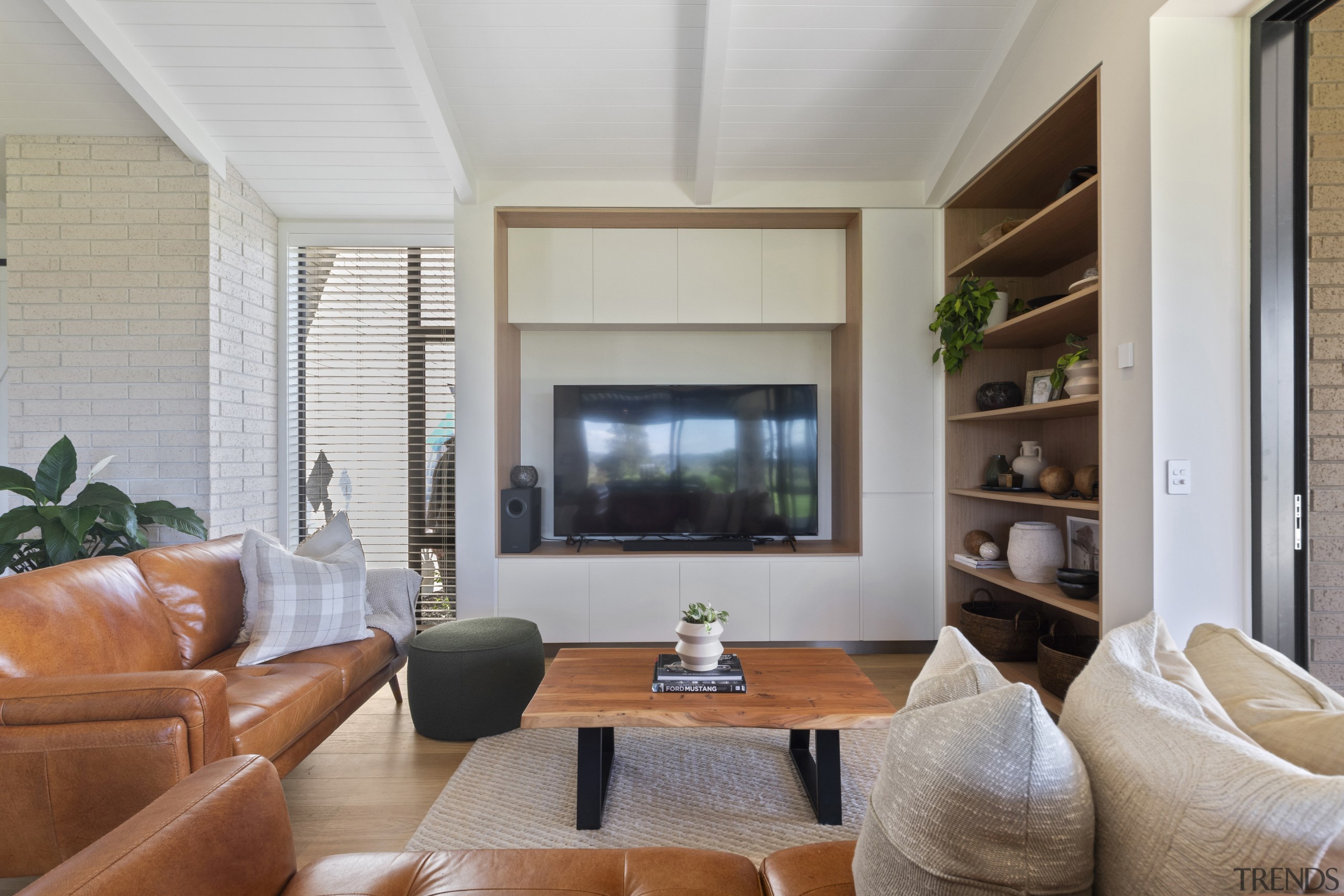 Media area of open-plan living zone. - Country 