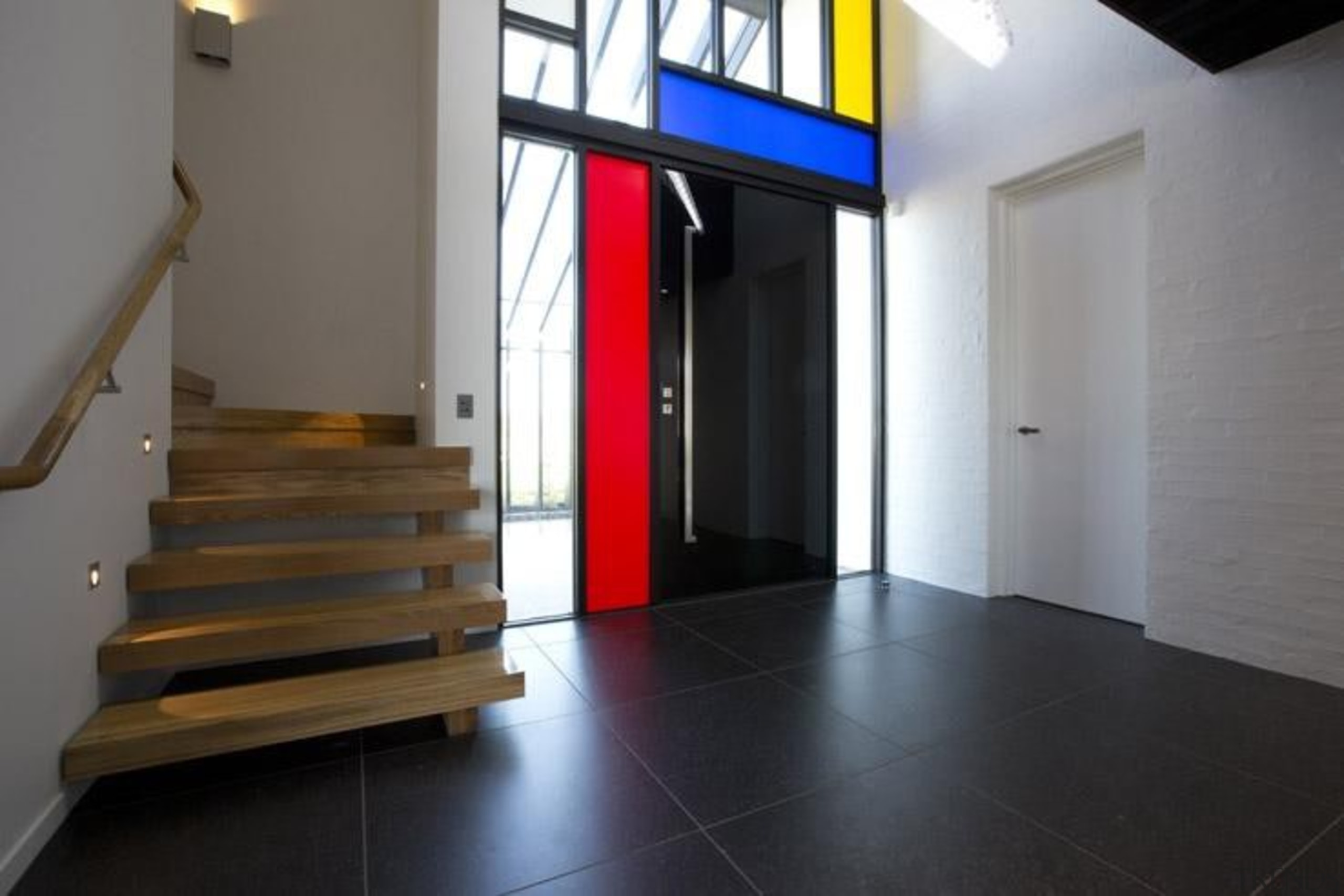 Ivory black hallway. - Blue Mountain Range - floor, flooring, interior design, loft, property, real estate, gray, black