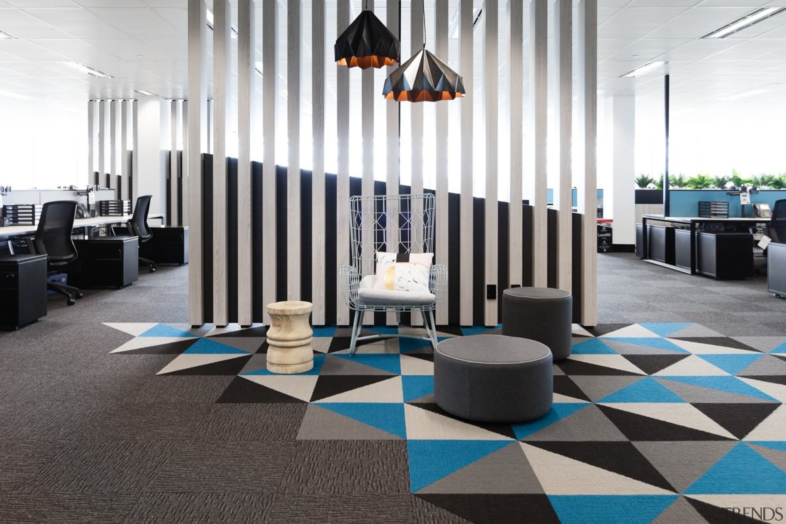 Austbrokers Countrywide – New office designed by A1 floor, flooring, furniture, interior design, lobby, product design, white, black