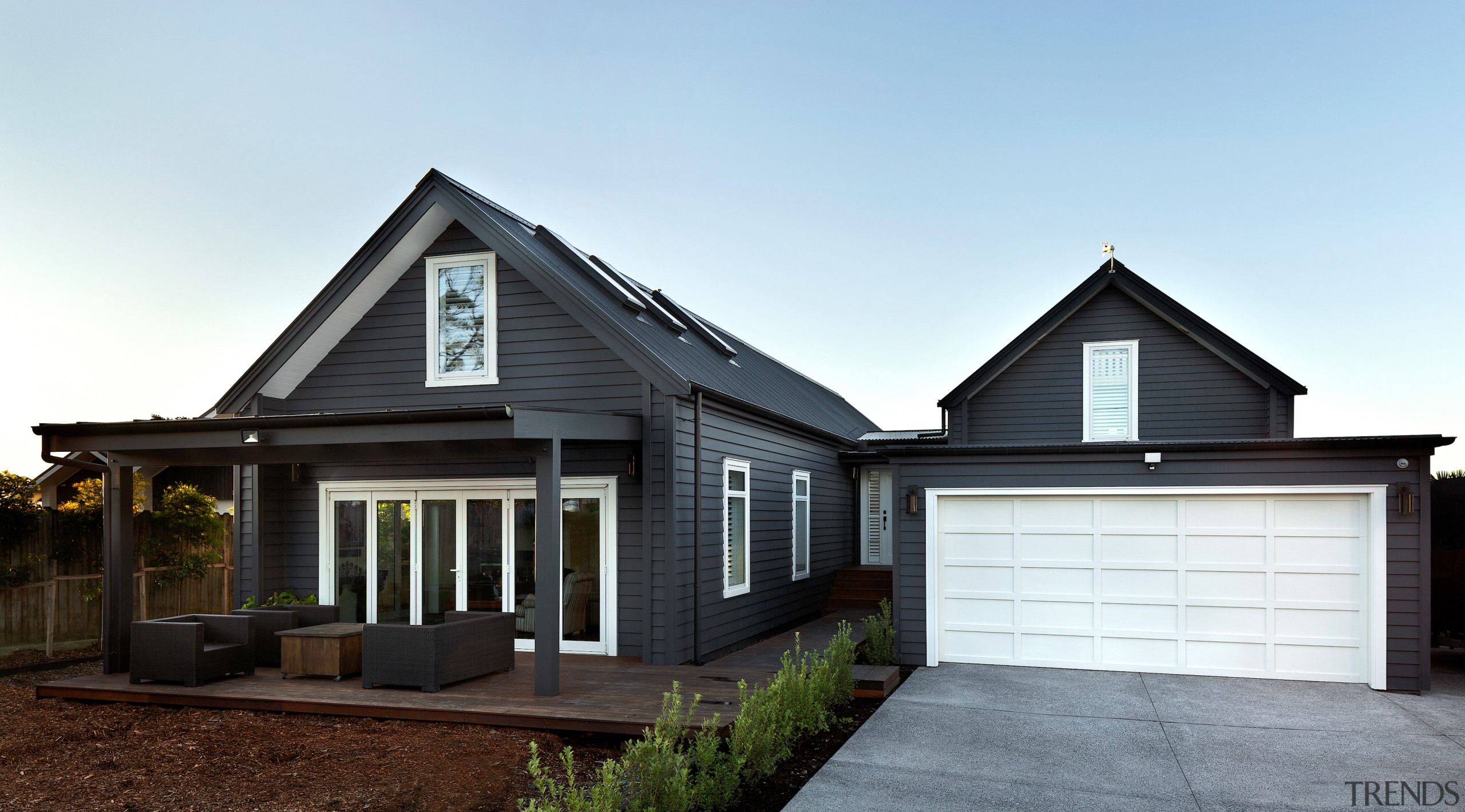 The street side of the home. - With 