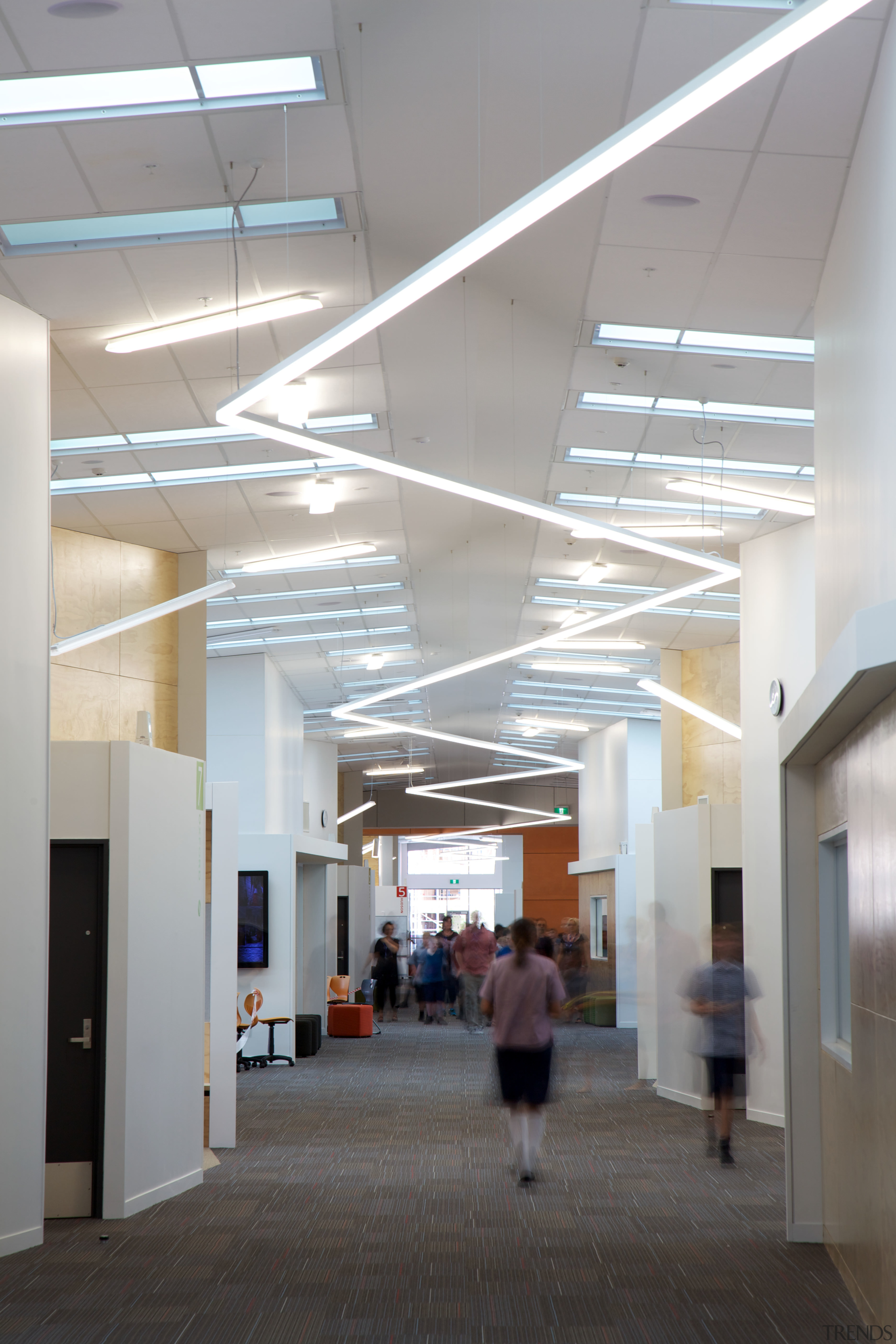 Complex lighting and skylights ensure the heart of architecture, ceiling, daylighting, institution, interior design, lobby, tourist attraction, gray