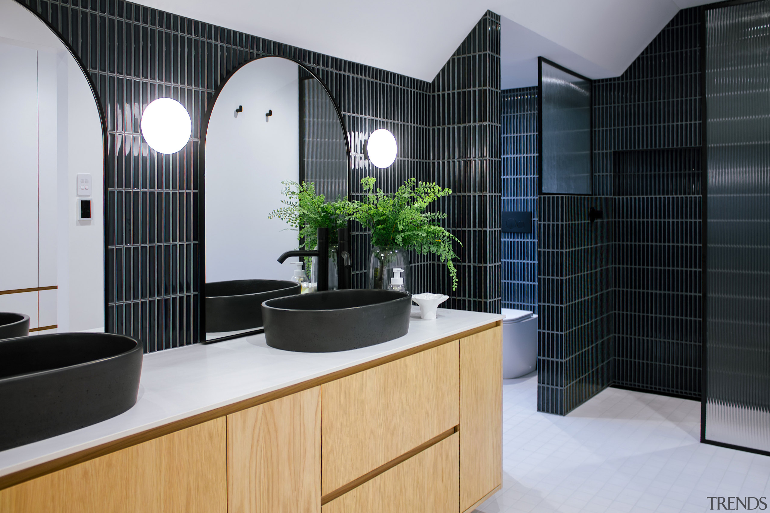 The existing ensuite and wardrobe were combined into 