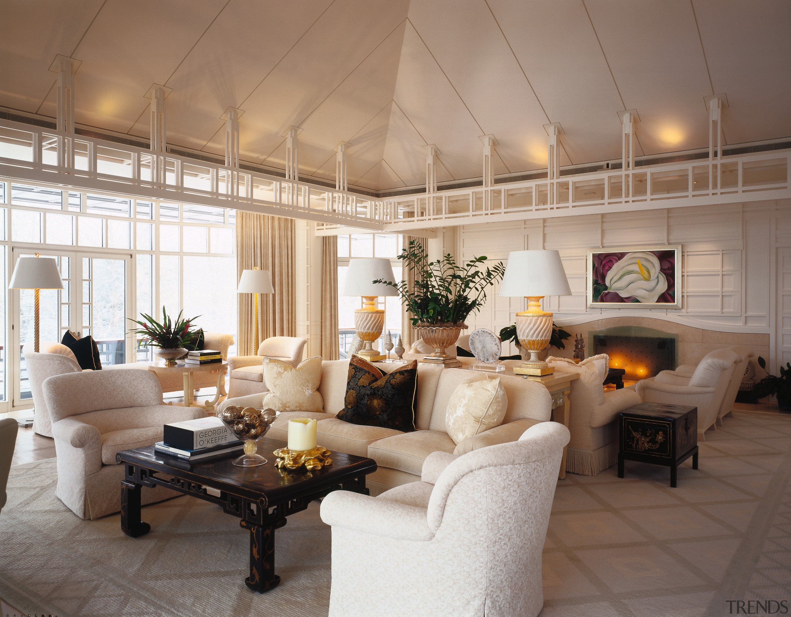 View of the living area, tiled floor, white ceiling, home, interior design, living room, real estate, room, gray, brown