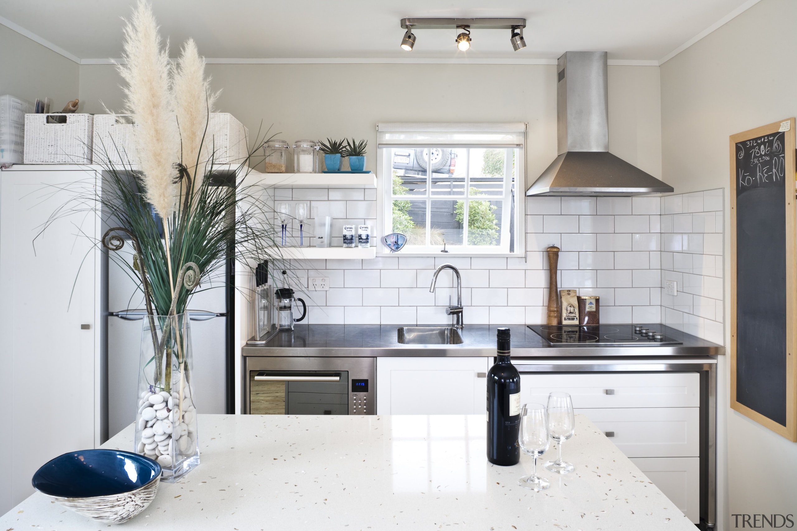 View of outdoor place in a Wanaka holiday countertop, home, interior design, kitchen, room, white