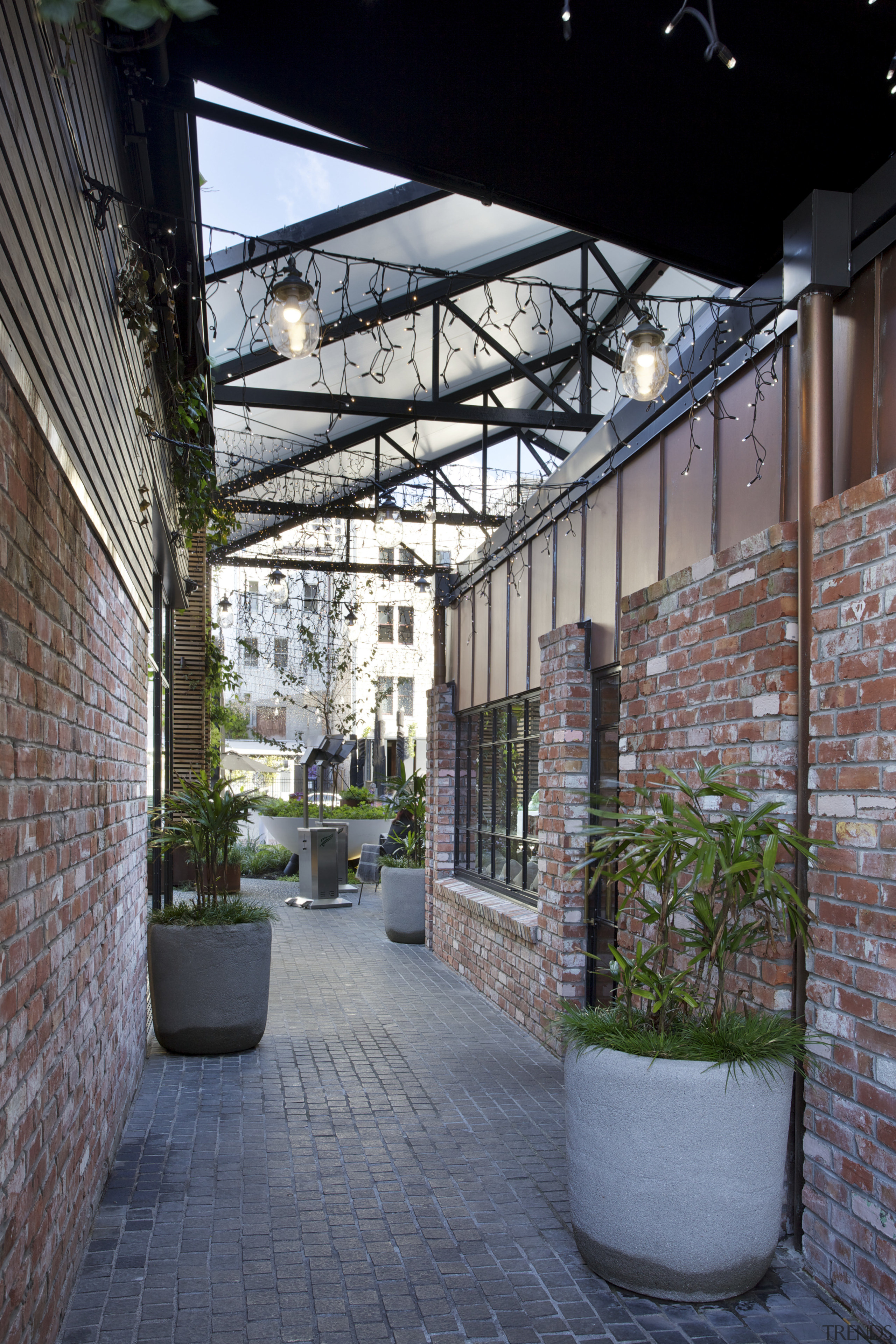 Quick turnaround  Britomart project by Bracewell Construction alley, apartment, architecture, courtyard, daylighting, facade, house, real estate, residential area, walkway, window, gray, black