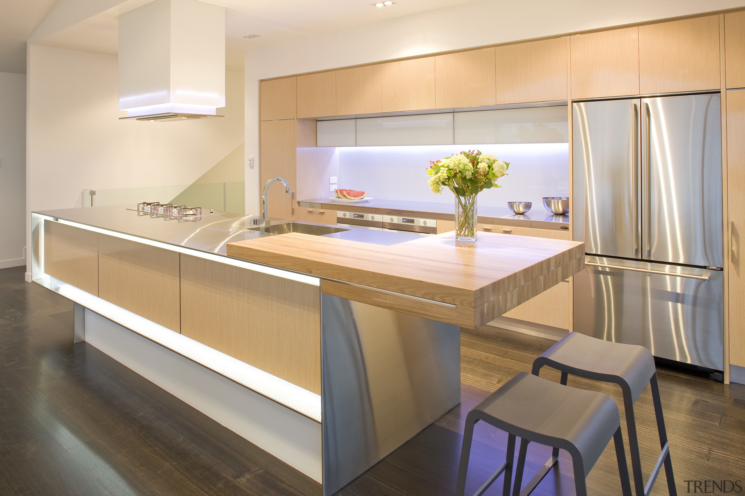 View of a kitchen designed by Mal Corbay cabinetry, countertop, cuisine classique, interior design, kitchen, real estate, room, white, orange